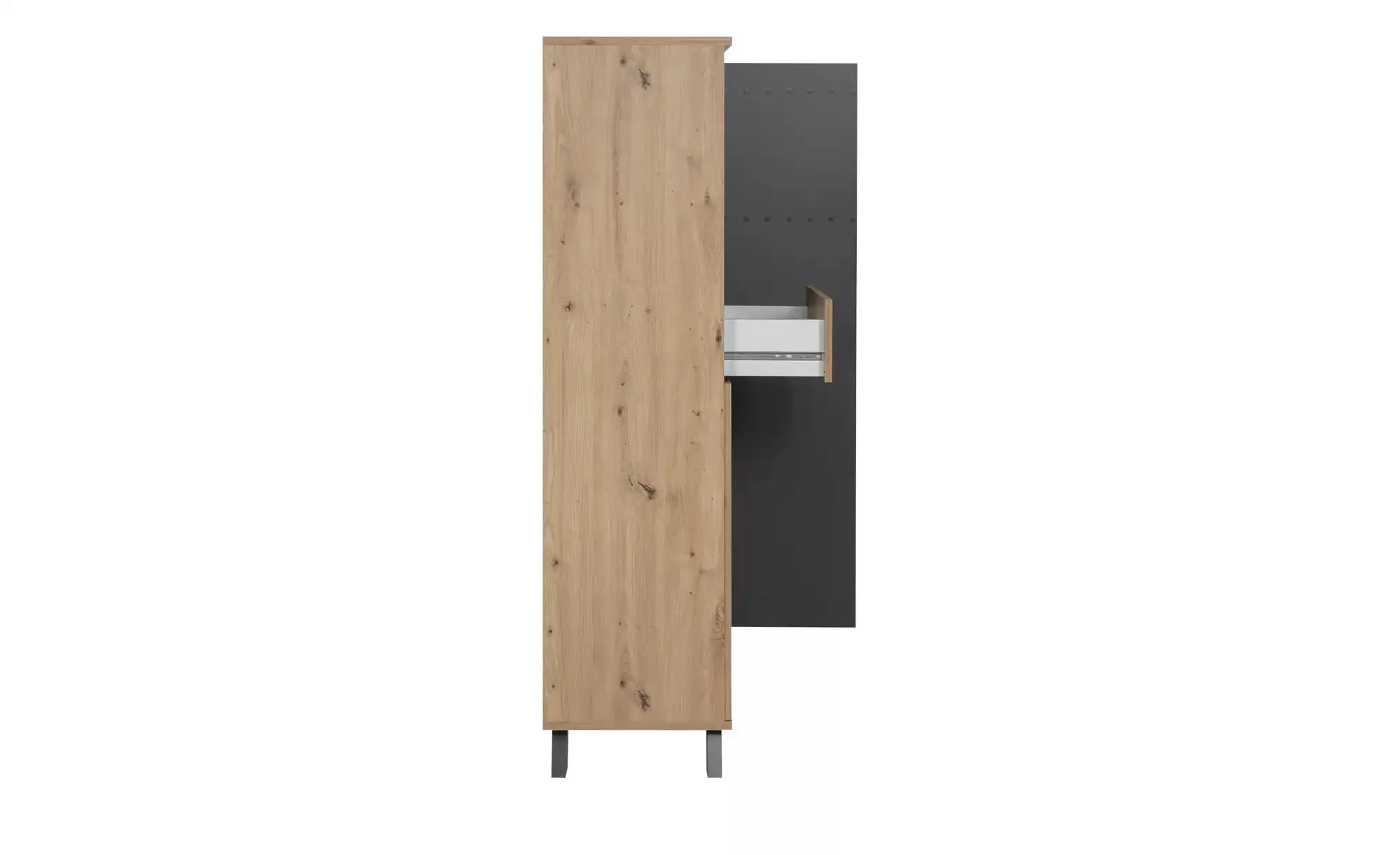 Finori Vitrine Highboard Medan, mit 3D-Lamellen, Artisan Eiche / anthrazit günstig online kaufen