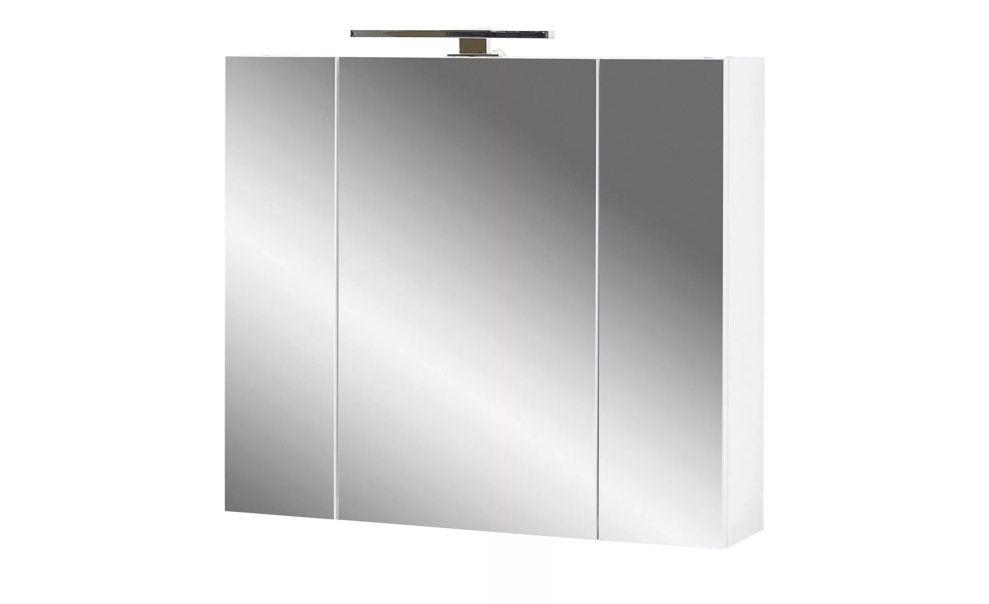 Spiegelschrank, 3-türig - weiß - 76 cm - 75 cm - 15 cm - Schränke > Badschr günstig online kaufen