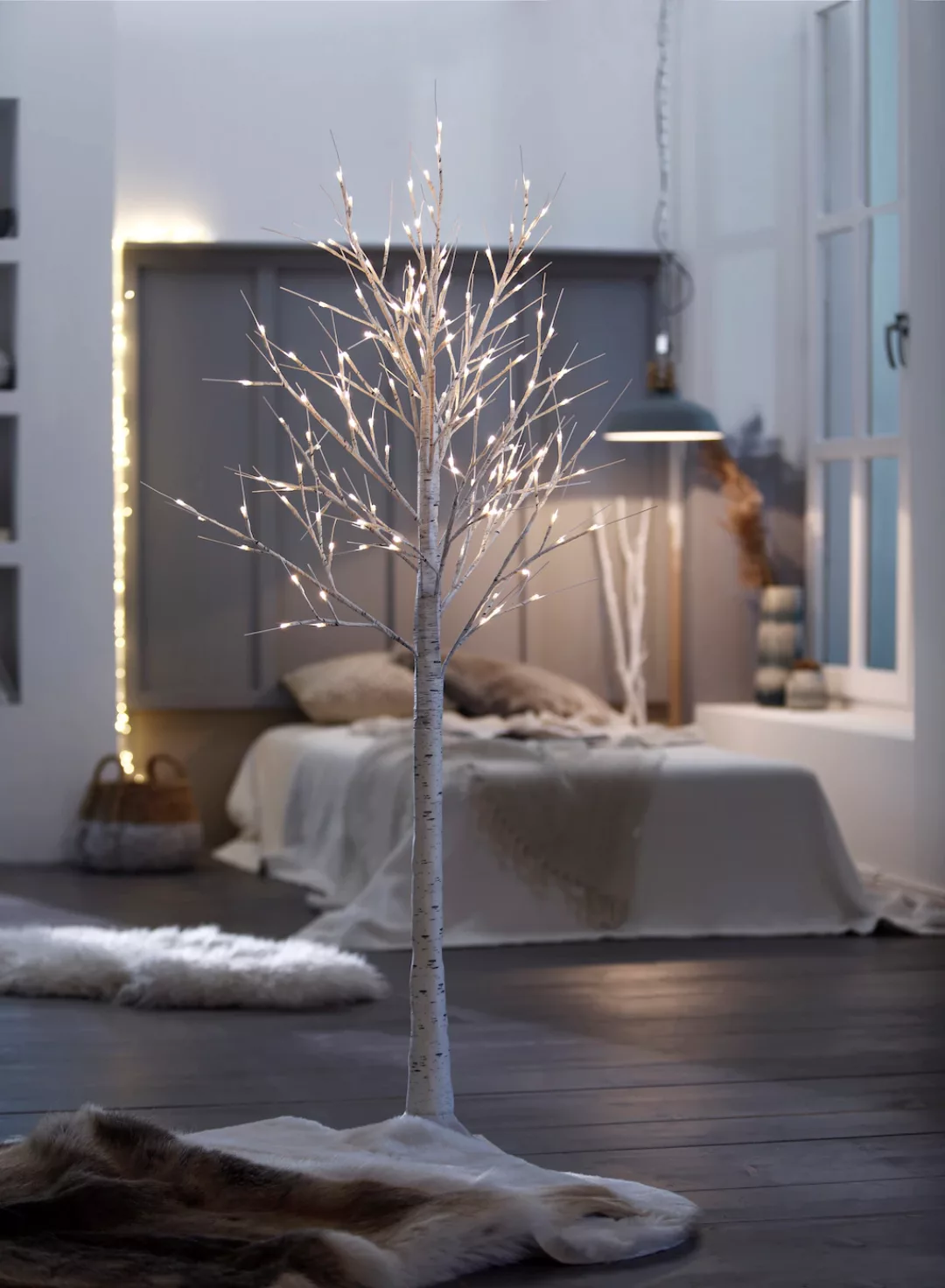 my home LED Baum "Birkenbaum, Stehlampe", 156 flammig, mit zahlreichen LEDs günstig online kaufen