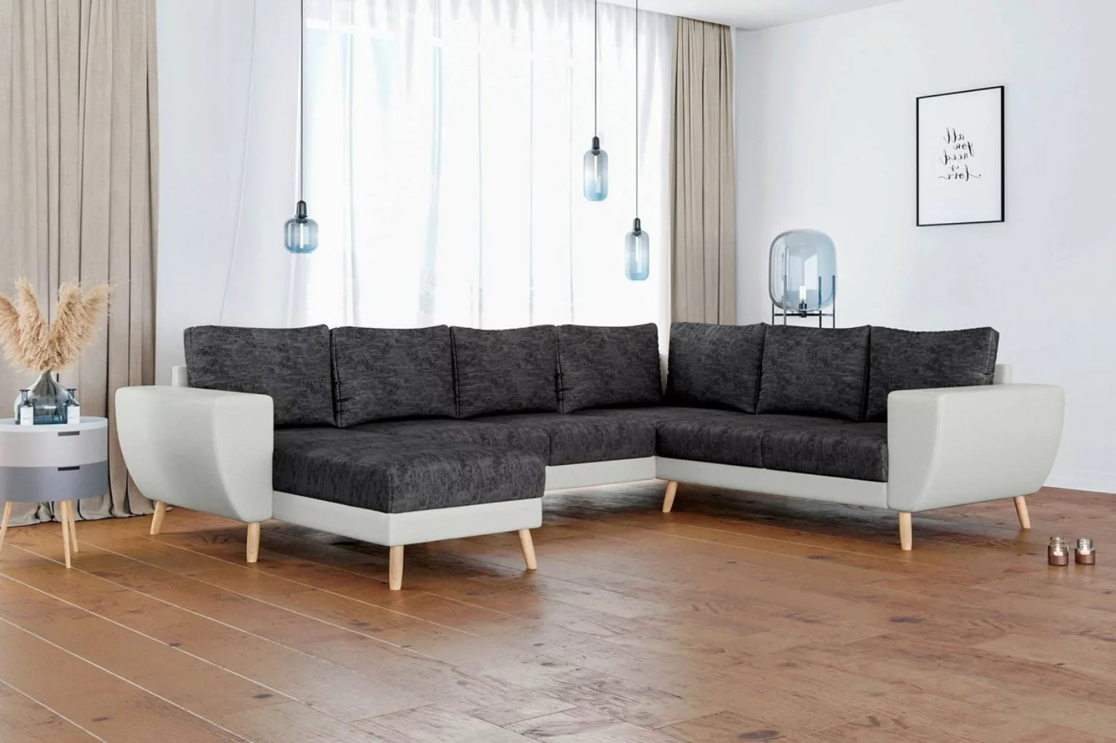 99rooms Wohnlandschaft Apollo, Sofa, U-Form, Ottomane links oder rechts bes günstig online kaufen