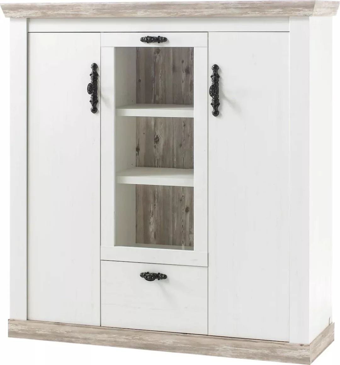 Home affaire Highboard "Florenz", im romantischen Landhaus-Look, Breite 140 günstig online kaufen
