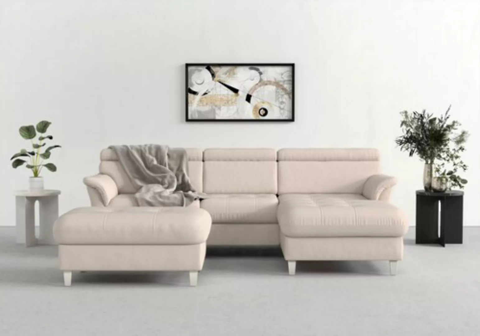 sit&more Ecksofa »Marano L-Form«, inklusive Kopfteilverstellung, wahlweise günstig online kaufen