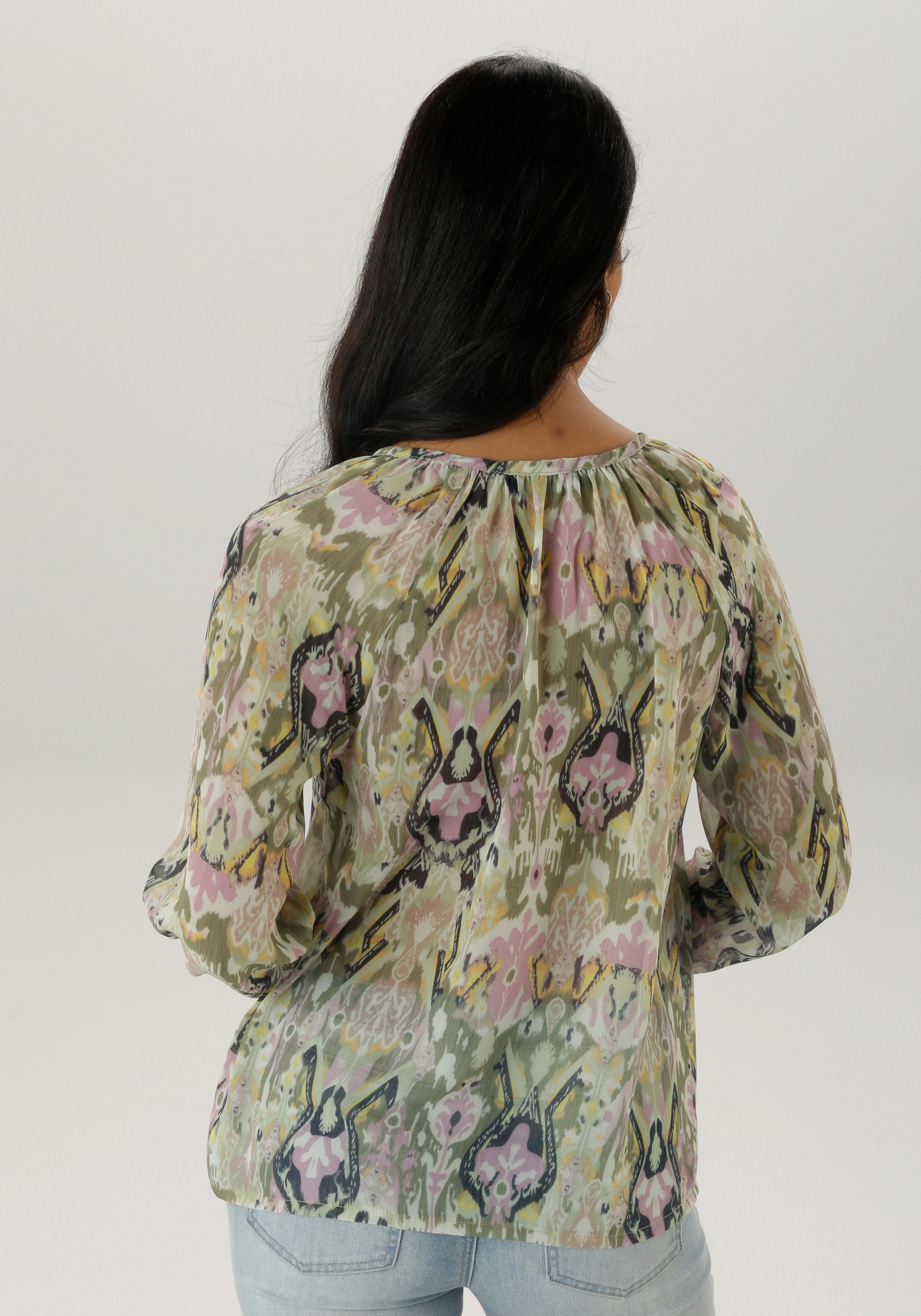 Aniston SELECTED Chiffonbluse, aus transparentem Chiffon günstig online kaufen