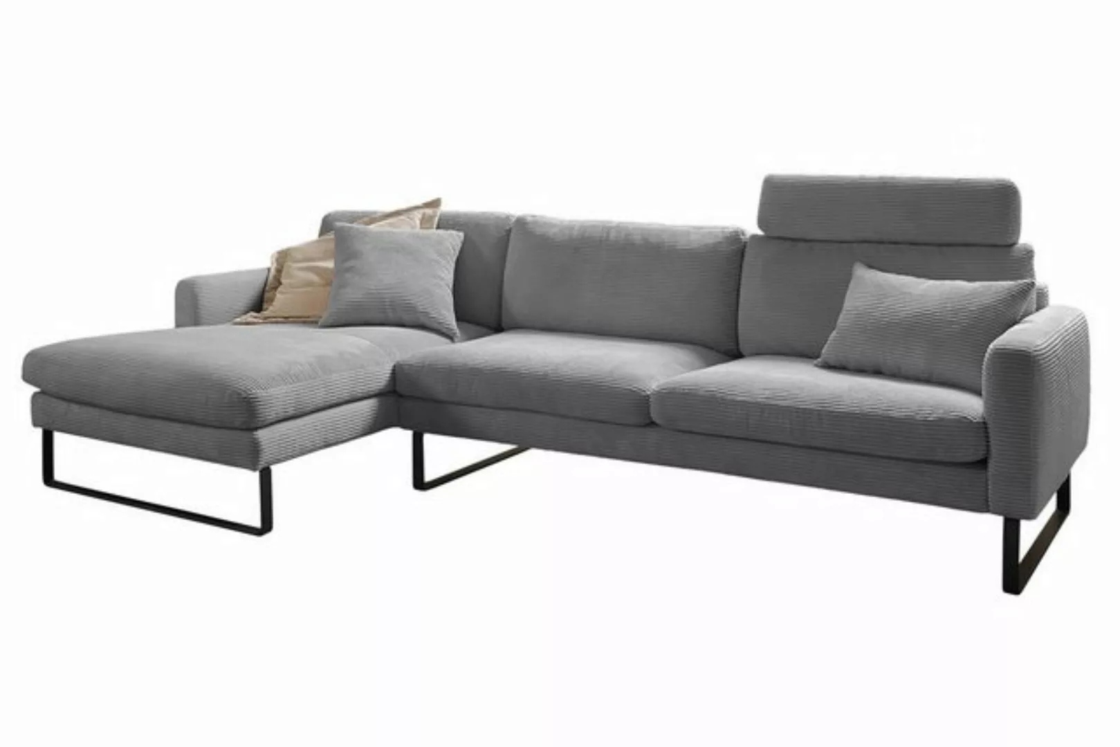 KAWOLA Ecksofa RICARDA, Sofa Cord, Recamiere links od. rechts, versch. Farb günstig online kaufen