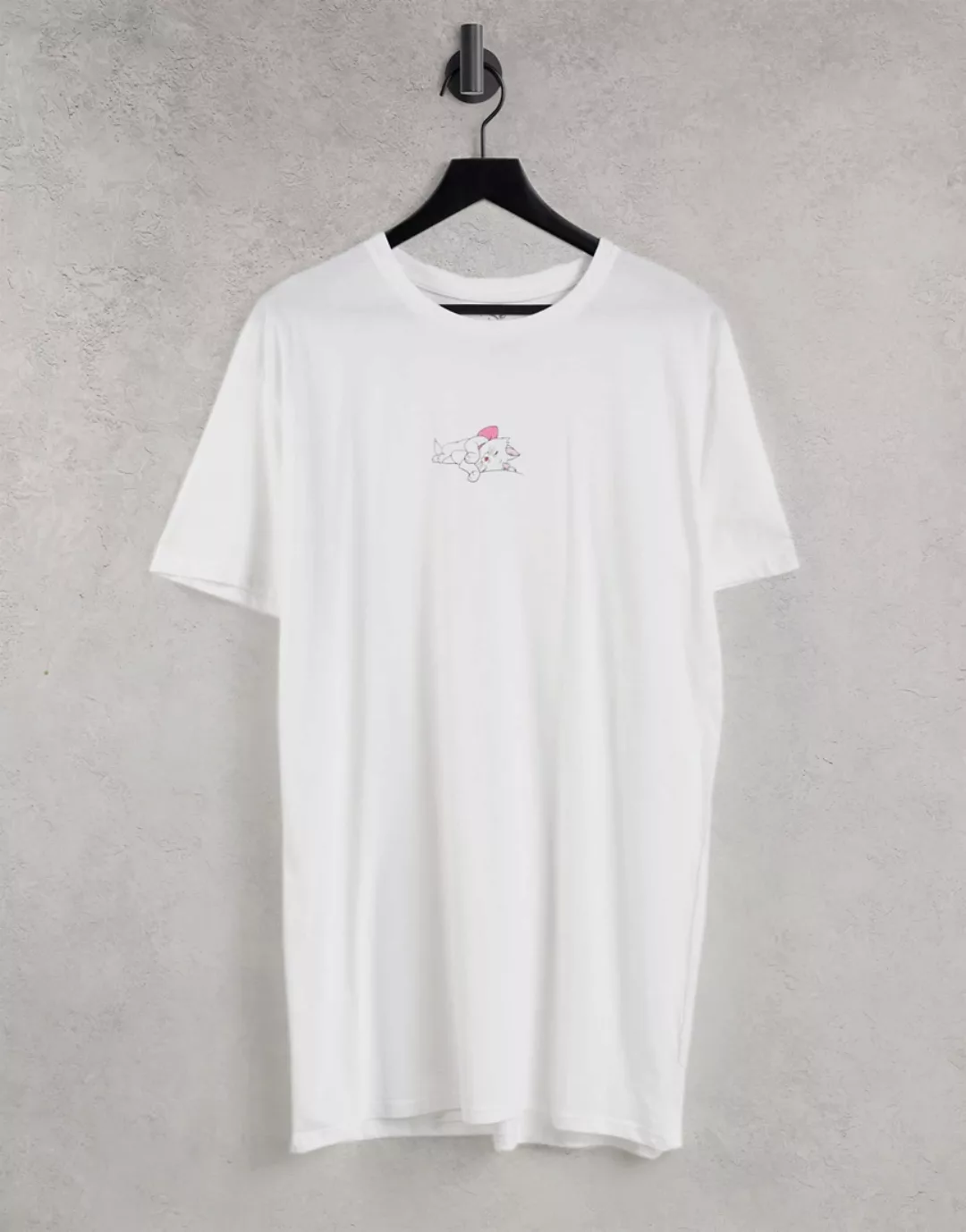 Aristocats – Marie – T-Shirt-Kleid in Weiß günstig online kaufen