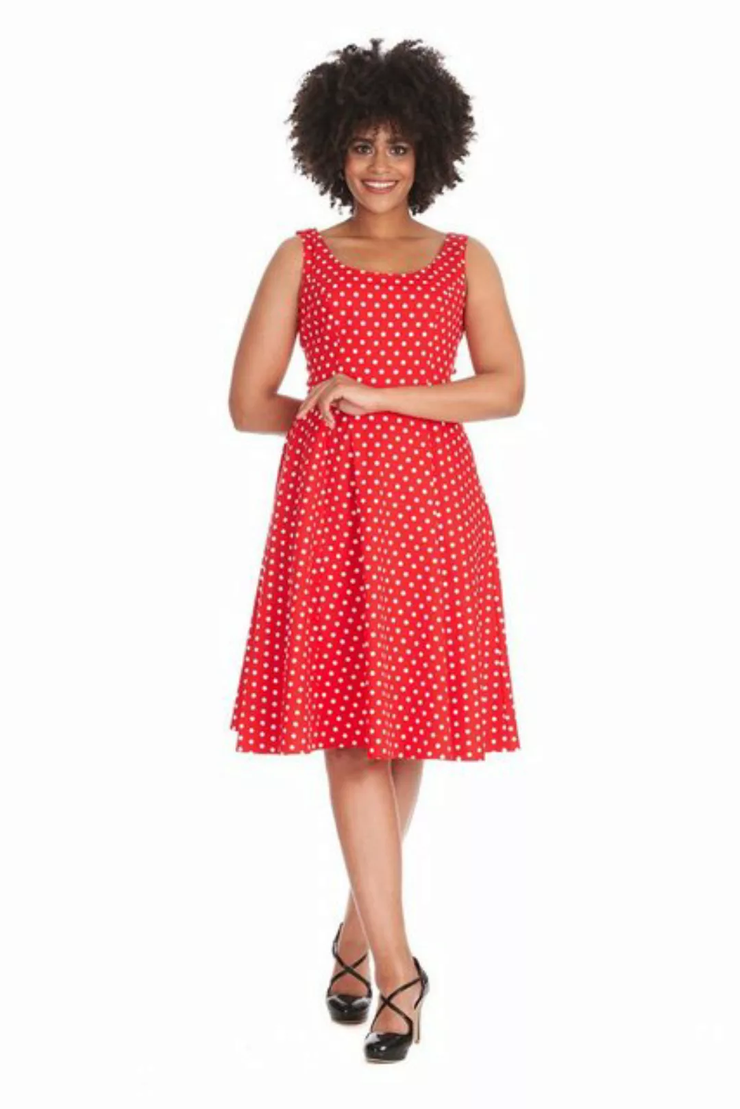 Banned A-Linien-Kleid Retro Swingkleid Dot Days Rot Vintage Polka Dot Dress günstig online kaufen