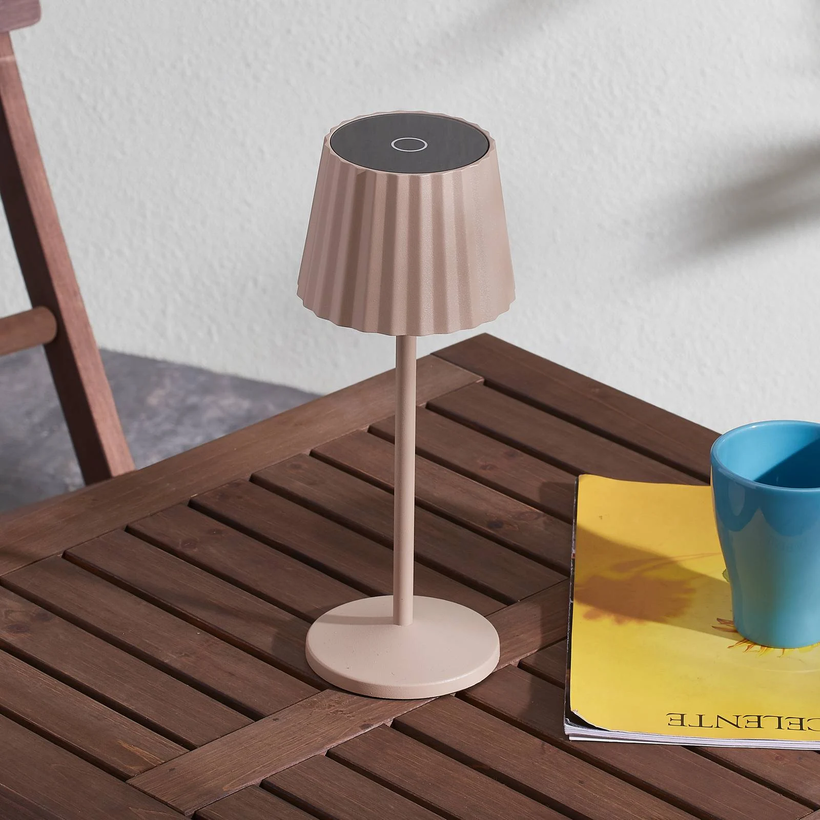 Lindby LED-Akku-Tischleuchte Esali, sandbeige günstig online kaufen
