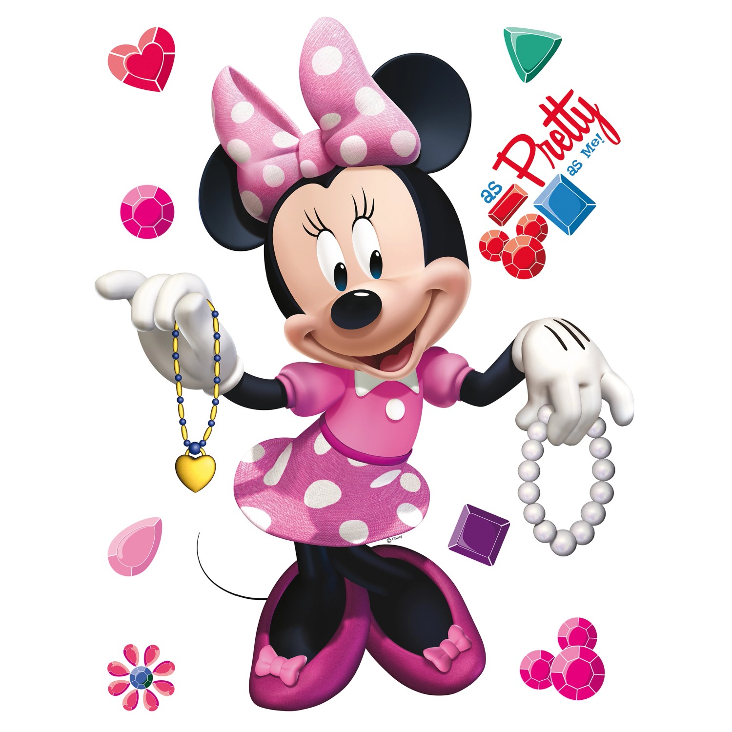 Disney Wandtattoo Minnie Maus Rosa 65 x 85 cm 600185 günstig online kaufen
