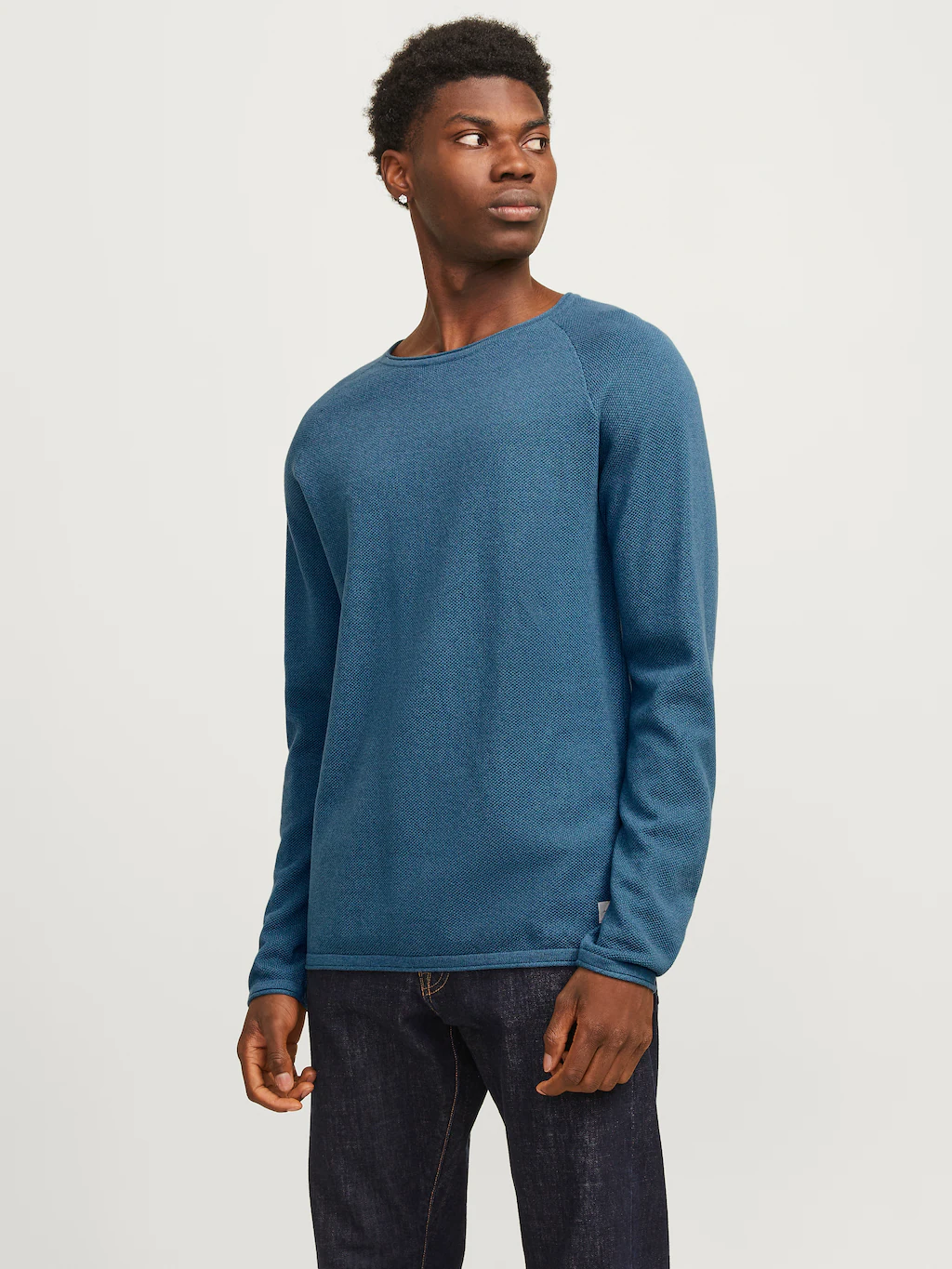 Jack & Jones Rundhalspullover "JJEHILL KNIT CREW NECK NOOS", mit Strukturst günstig online kaufen