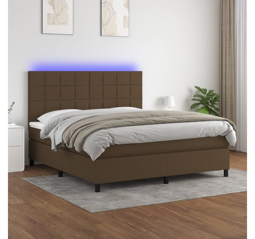 vidaXL Boxspringbett Bett Boxspringbett mit Matratze & LED Stoff (160 x 200 günstig online kaufen