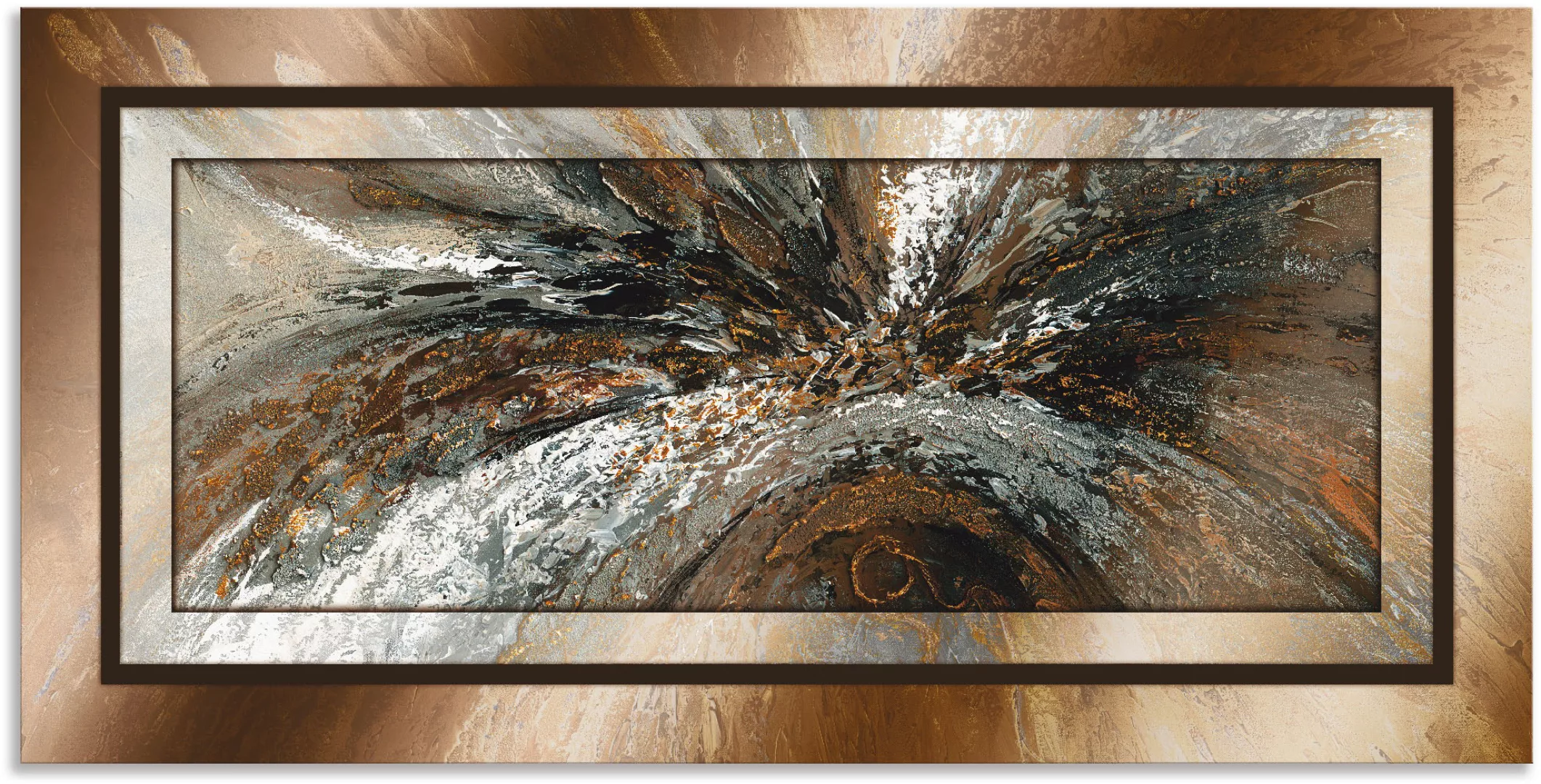 Artland Wandbild »Gold Abstrakt 1«, Gegenstandslos, (1 St.), als Alubild, O günstig online kaufen