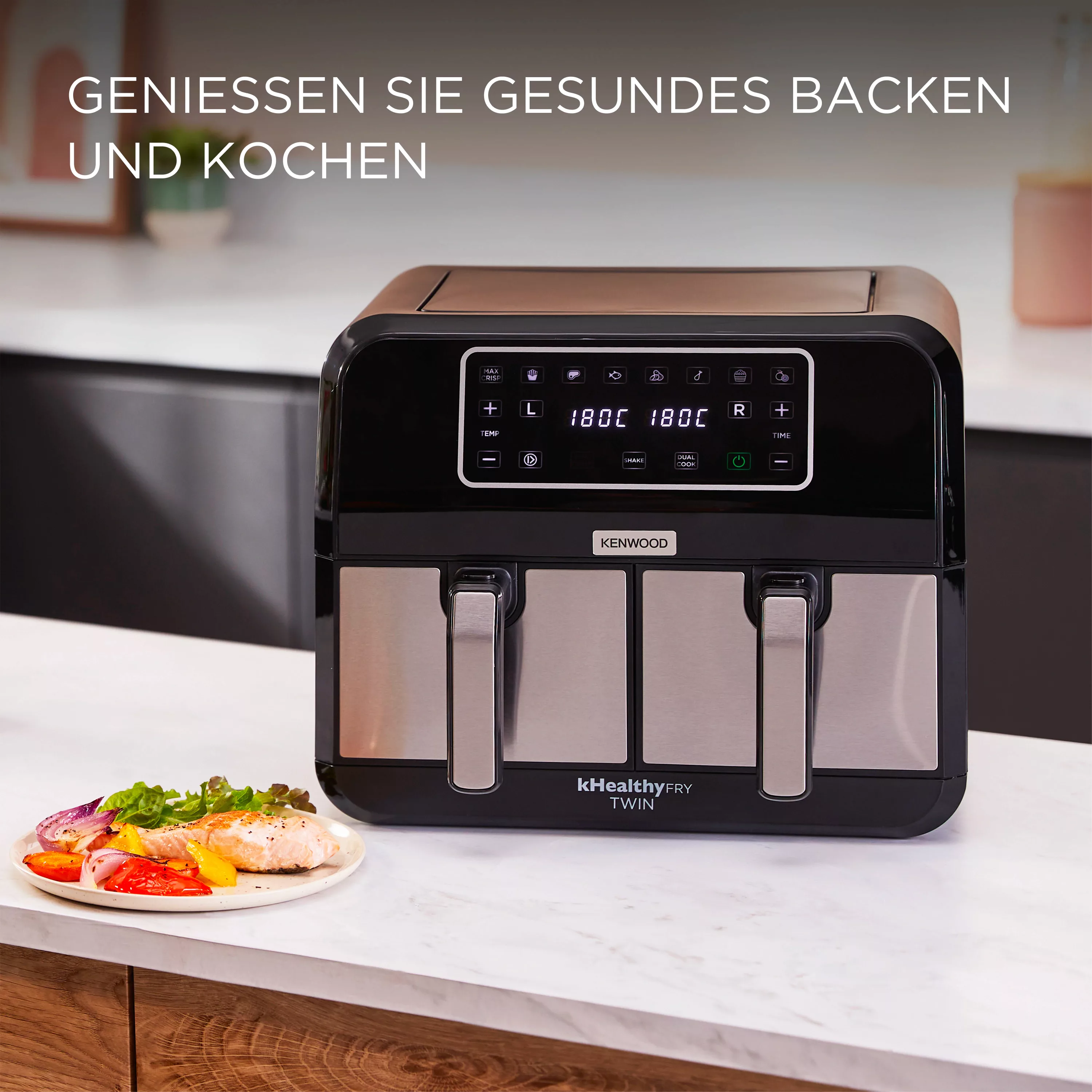 Kenwood Heißluftfritteuse HFM20.000MB schwarz Kunststoff B/H/L: ca. 38,5x31 günstig online kaufen