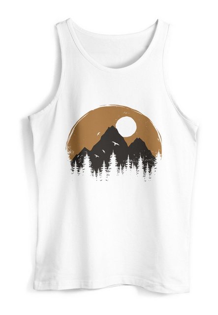 Neverless Tanktop Herren Tank-Top Outdoor Print Natural Badge Logo Wandern günstig online kaufen