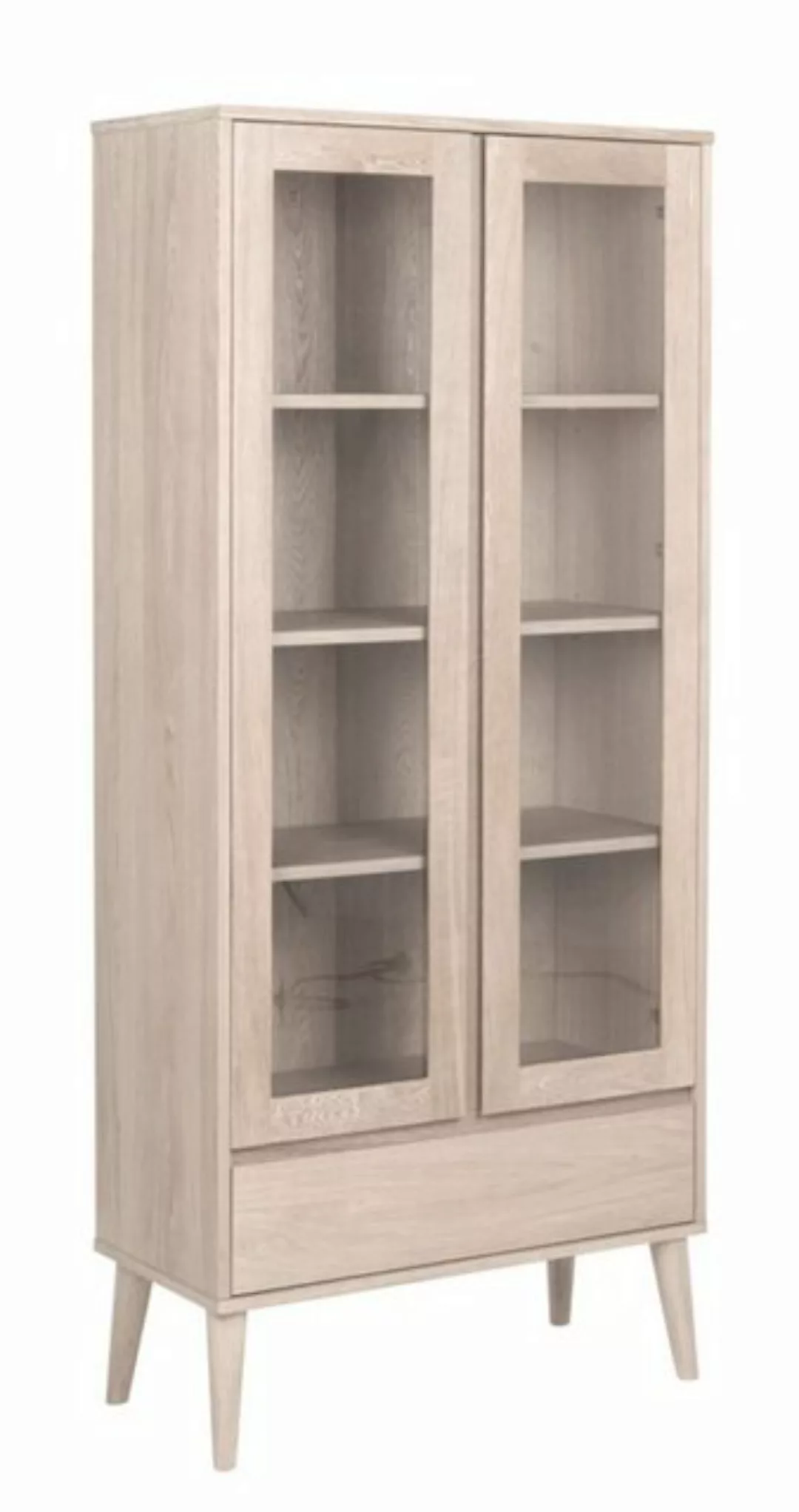 ebuy24 Vitrine Naila Vitrine mit 2 Glastüren und 1 Schublade aus günstig online kaufen