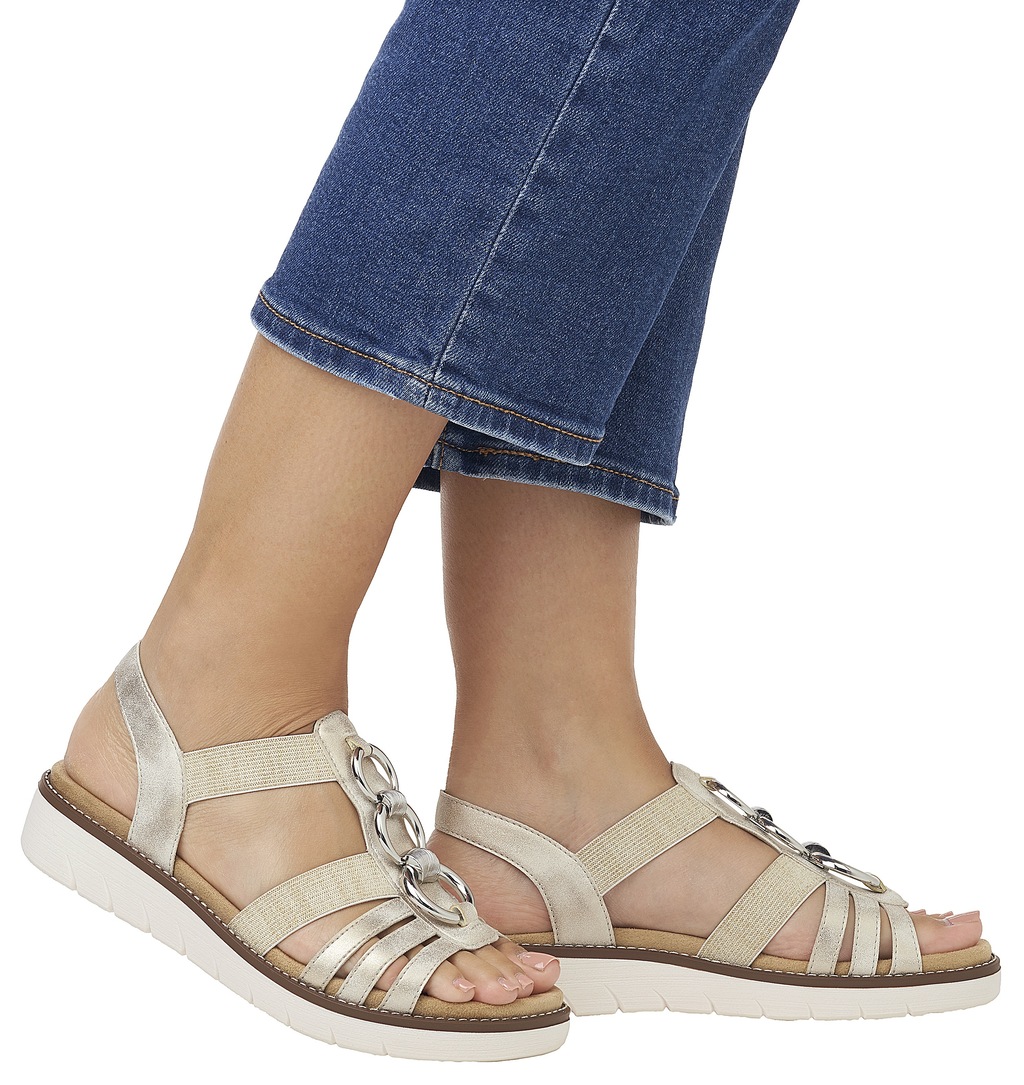 Remonte Sandale, Sommerschuh, Sandalette, Keilabsatz, mit praktischen Gummi günstig online kaufen