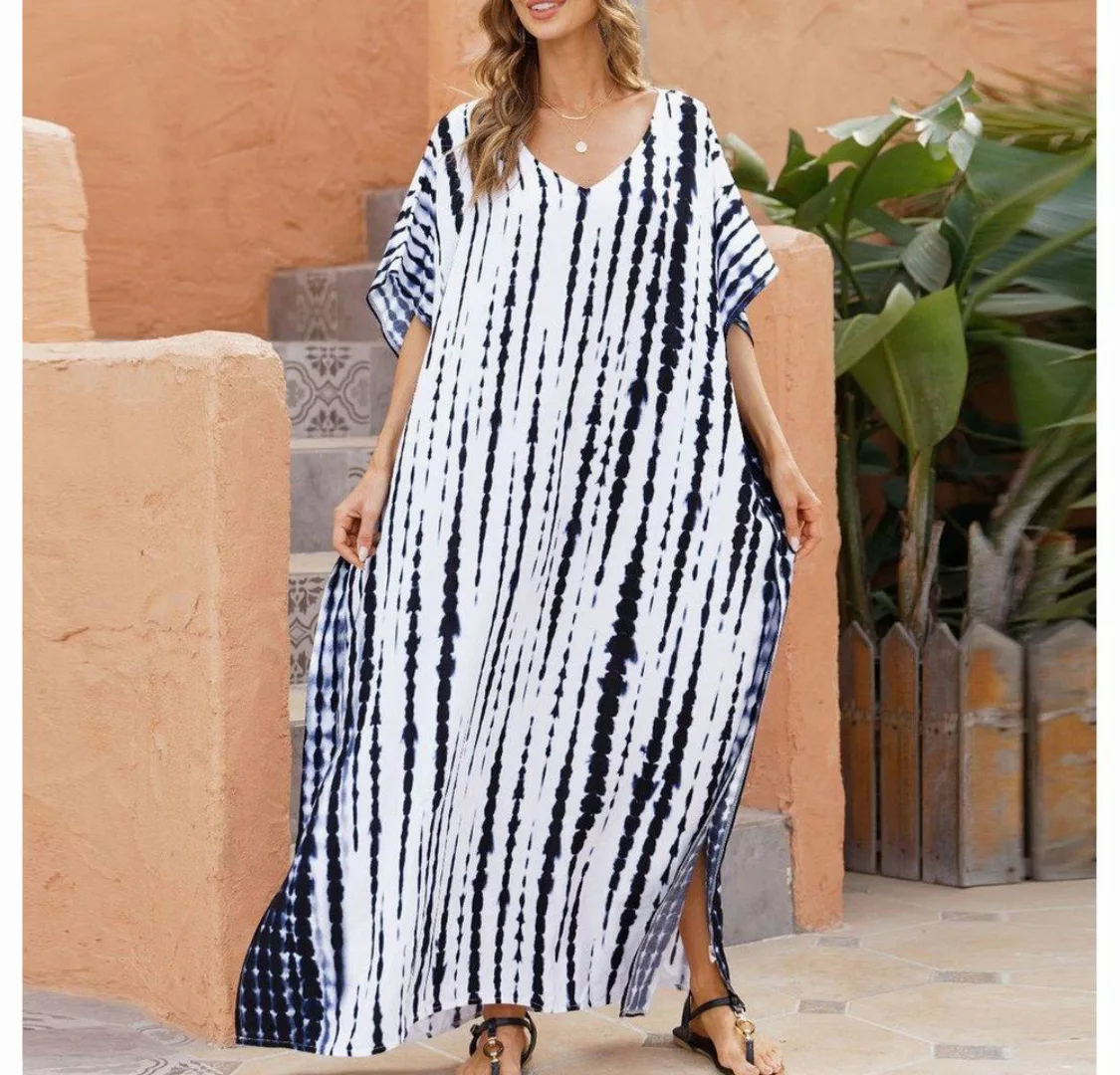 ZWY Strandkleid Sommerkleid Damen Print Strandponcho Badeanzug Leichte Nach günstig online kaufen
