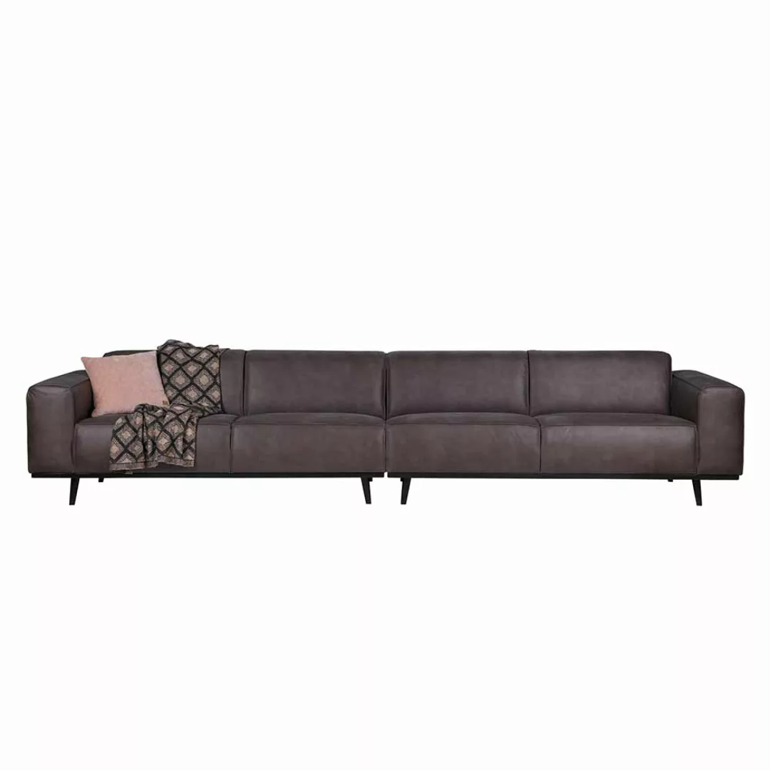Sofa in Dunkelgrau recyceltem Leder günstig online kaufen