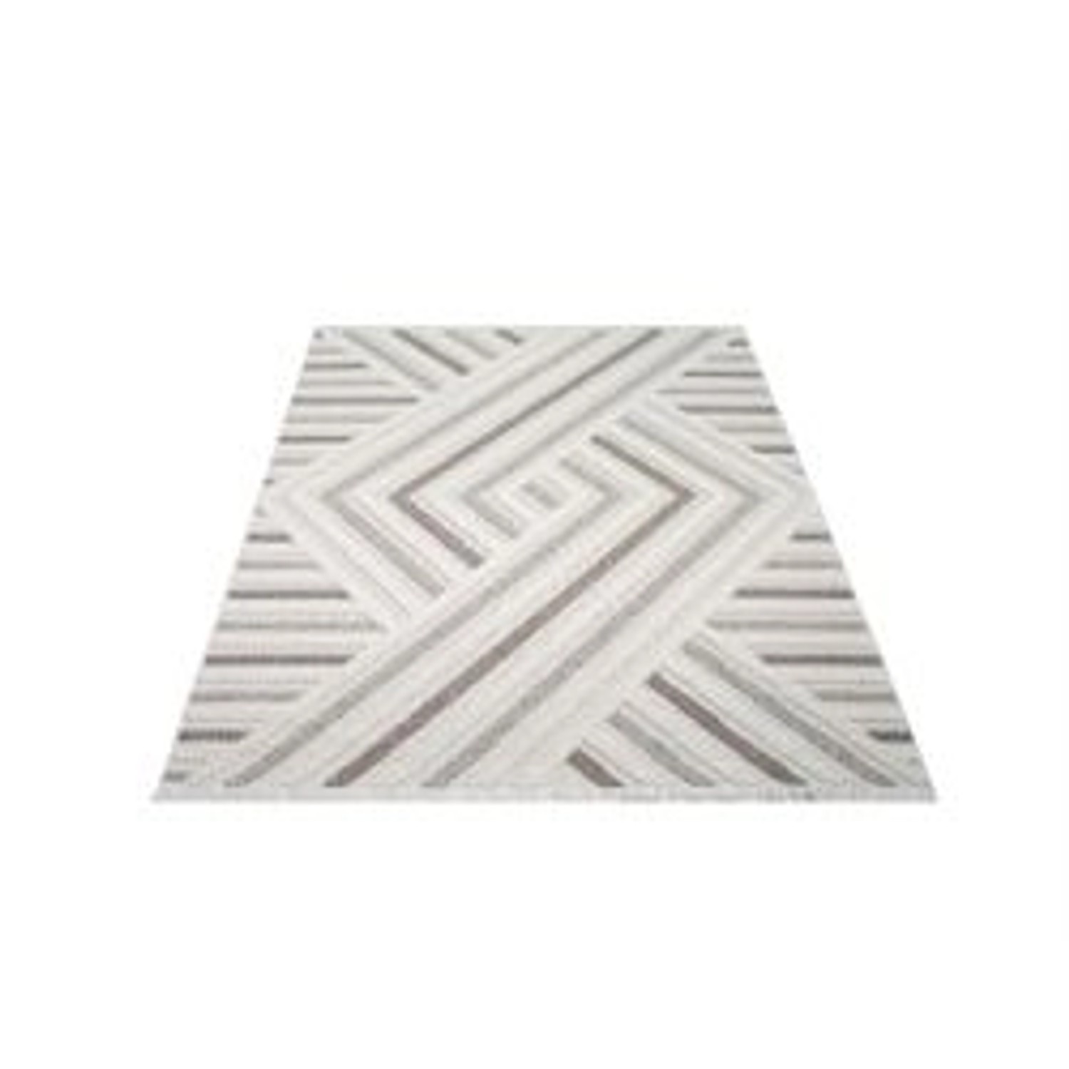 payé Teppich Linda 7590 Kurzflor 120x170 cm Creme Geo-Muster günstig online kaufen