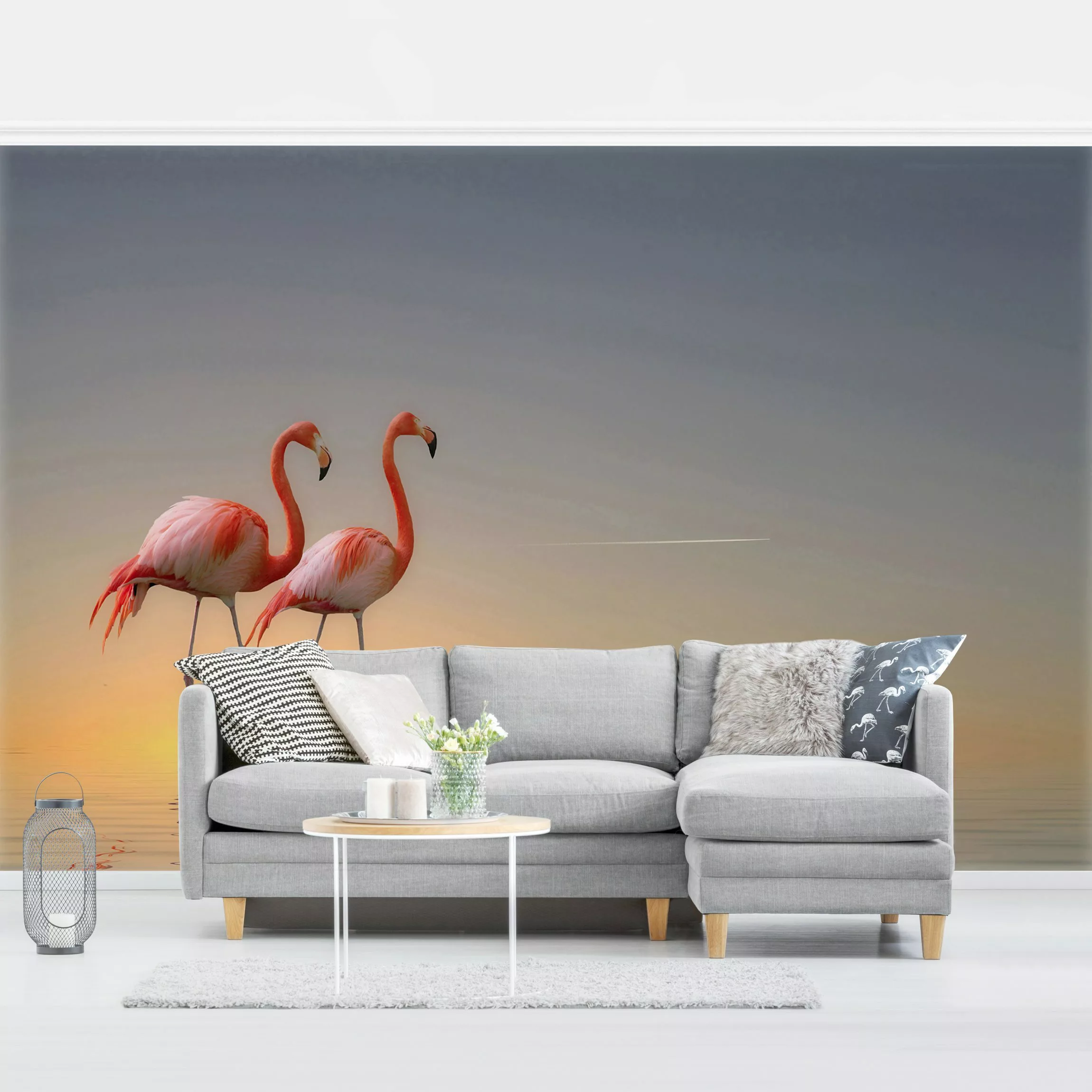 Fototapete Flamingo Love günstig online kaufen