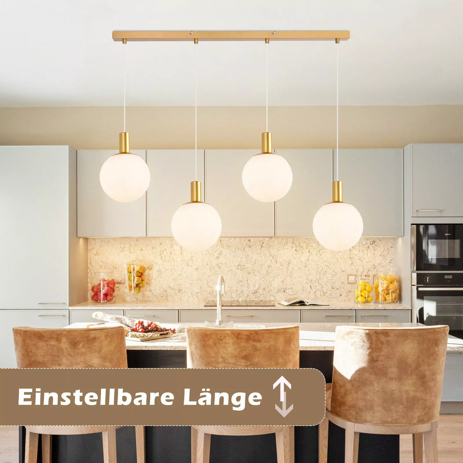 ZMH Pendelleuchte Esszimmer 3/4 Flammig E27 günstig online kaufen