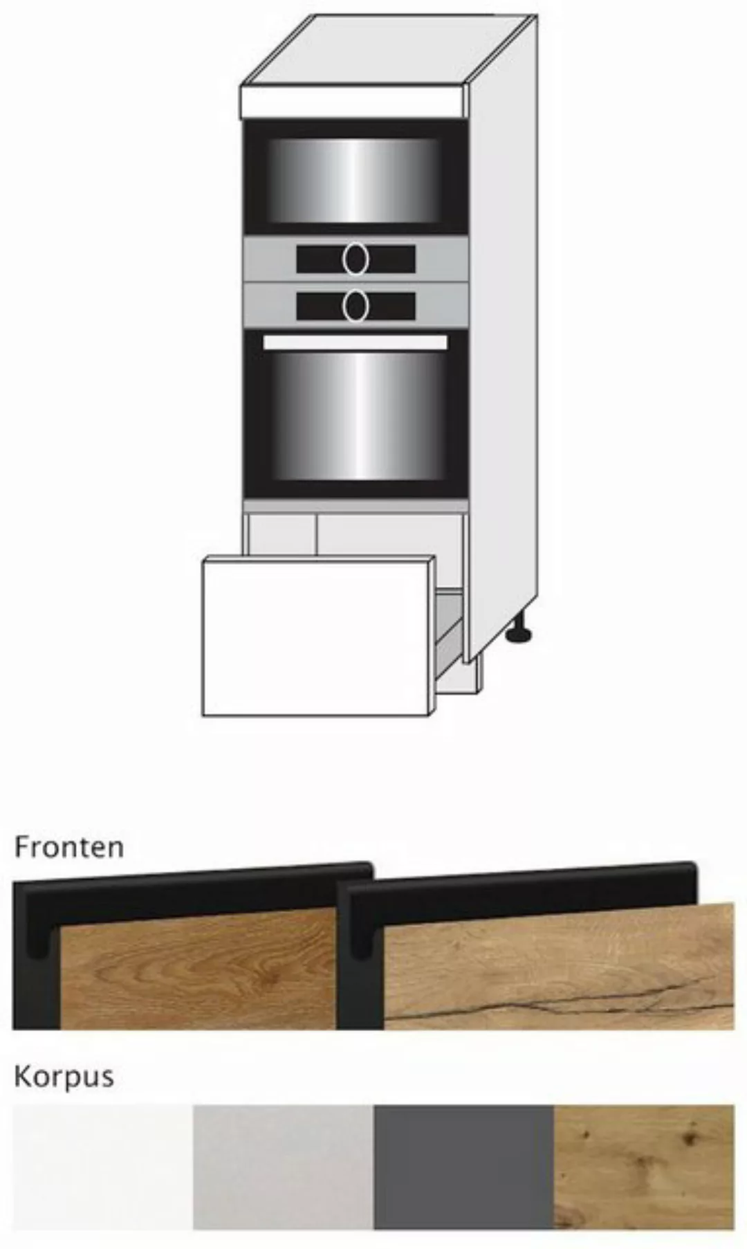 Feldmann-Wohnen Backofenumbauschrank Treviso (1-St) 60cm Front- & Korpusfar günstig online kaufen