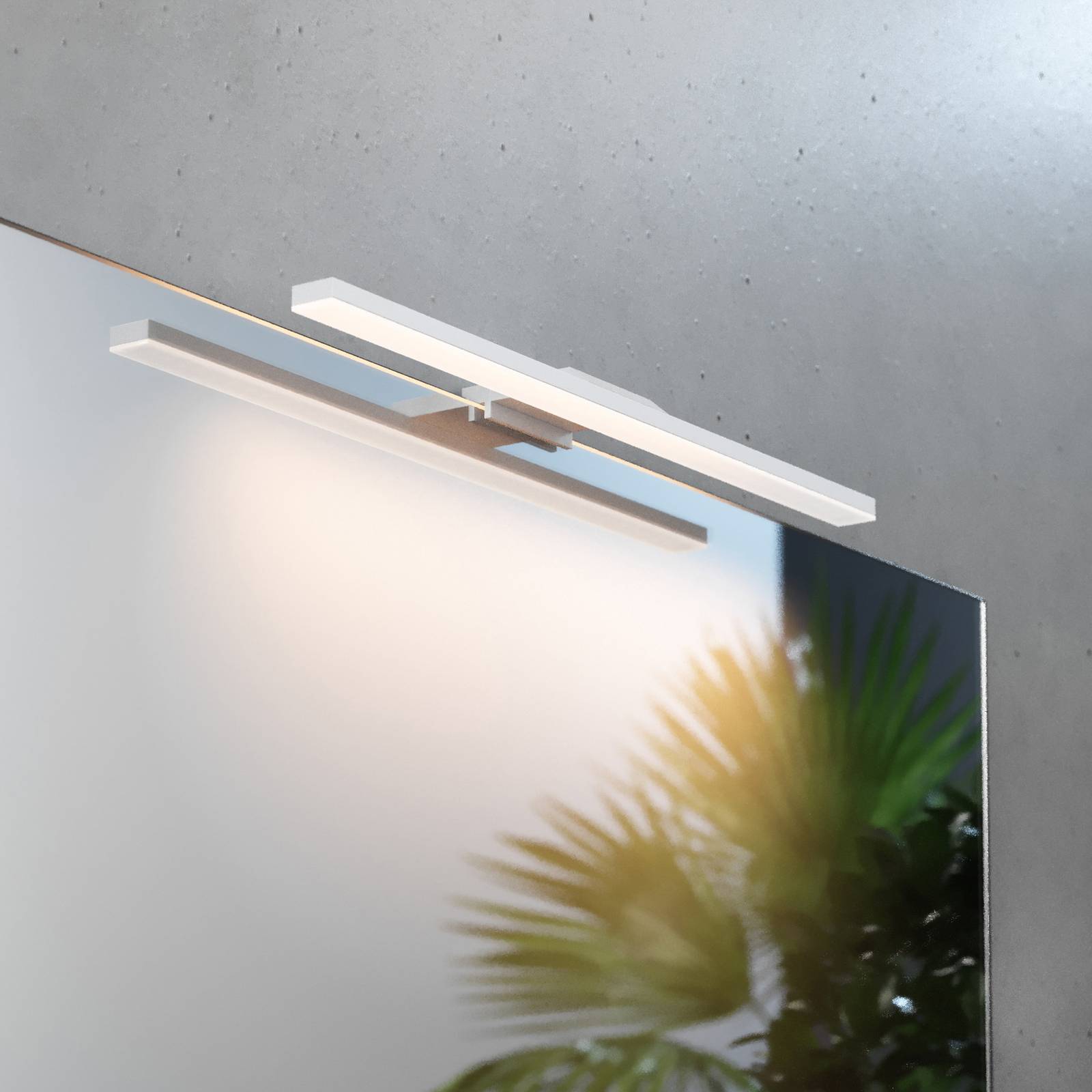 LED-Spiegelleuchte Triga, IP44, weiß, 40cm, 3.000K günstig online kaufen