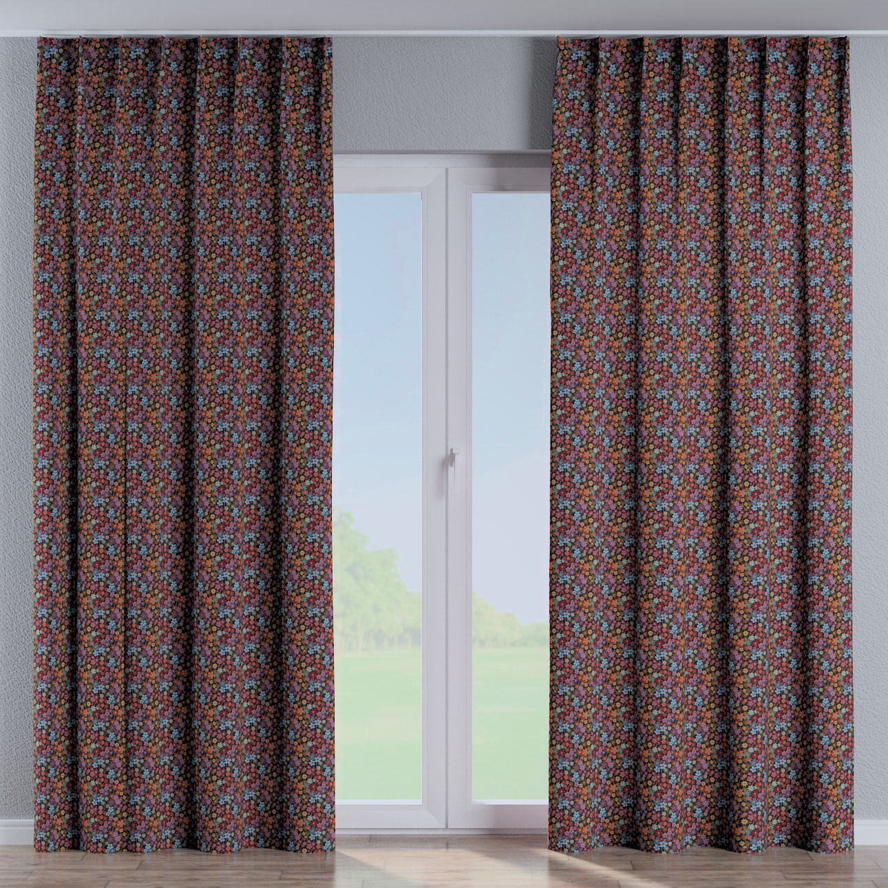 Vorhang mit flämischen 1-er Falten, bunt, Intenso Premium (144-32) günstig online kaufen