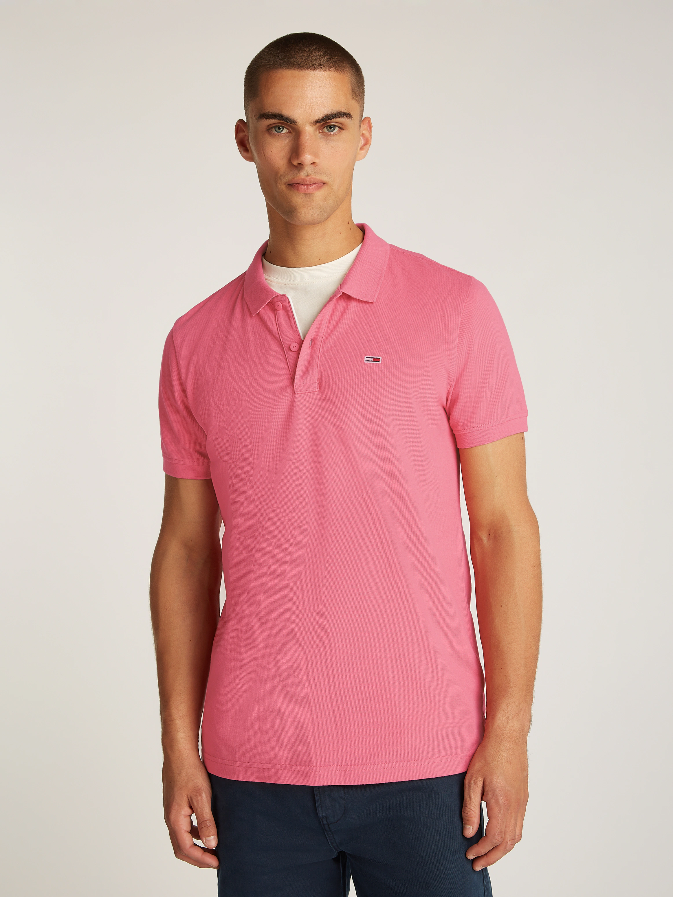 Tommy Jeans Poloshirt "TJM SLIM PLACKET POLO", Piqué mit Polokragen günstig online kaufen