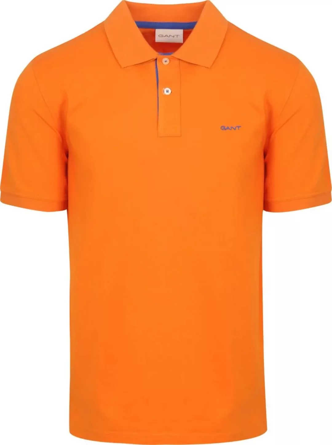 Gant Contrast Piqué Poloshirt Orange - Größe 3XL günstig online kaufen