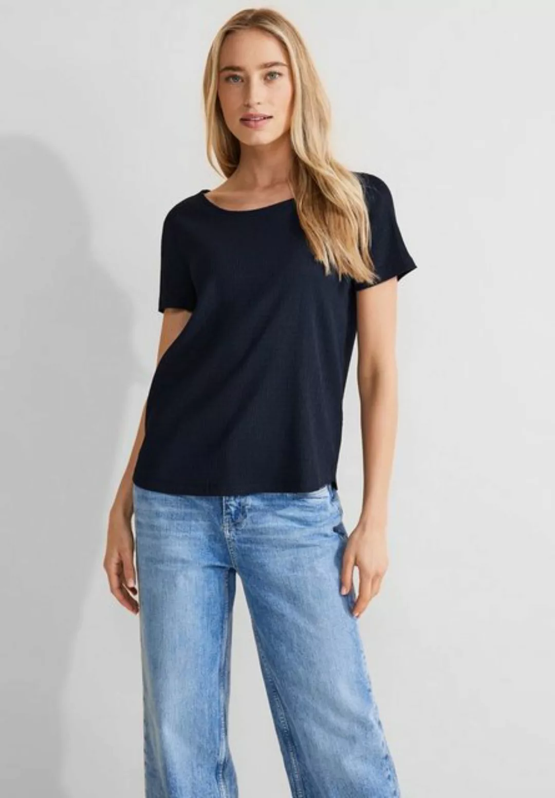 STREET ONE T-Shirt in Unifarbe günstig online kaufen