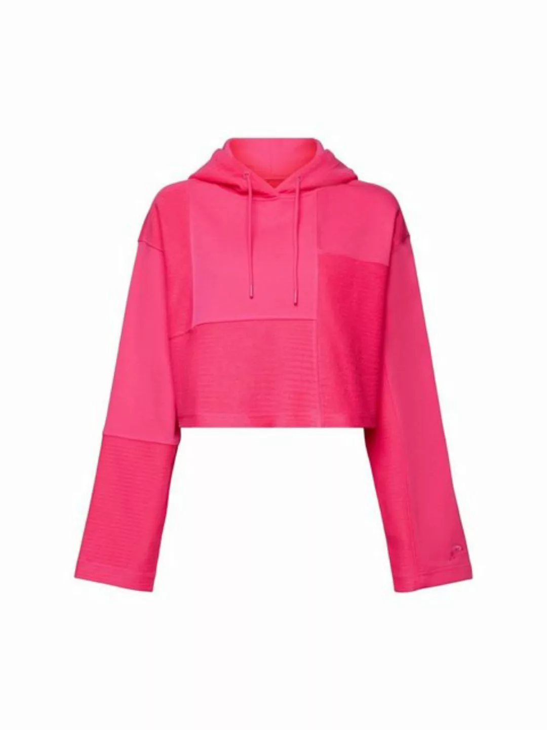 Esprit Collection Kapuzensweatshirt Cropped-Hoodie in Patchworkoptik günstig online kaufen