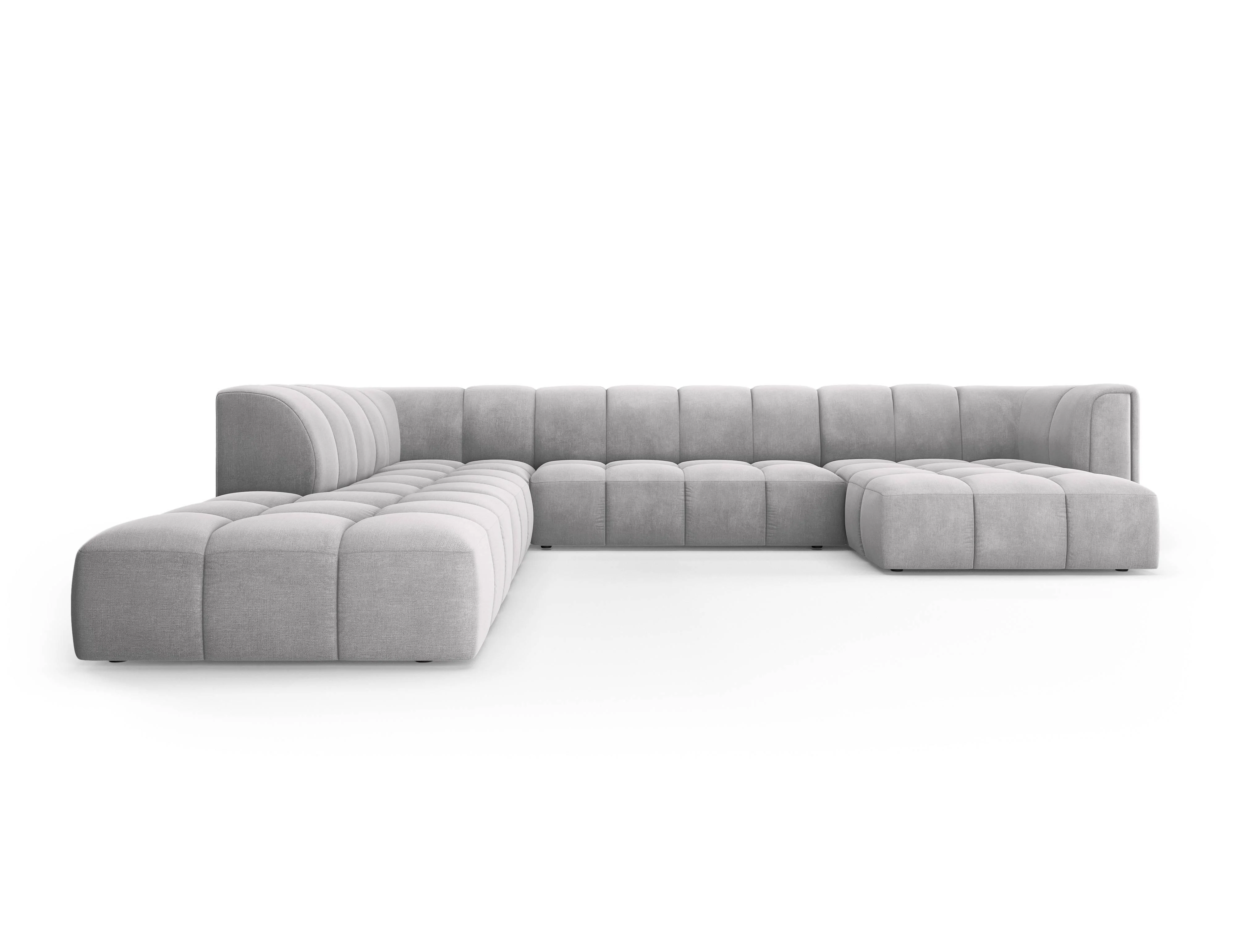 Milo Casa | Panorama-Ecksofa Francesca Chenille links 7-Sitzer günstig online kaufen
