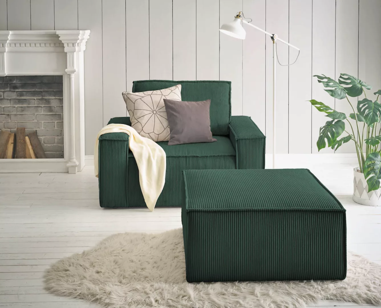 Home affaire Sessel "SHERWOOD", Loveseat und Hocker im Set, passend zur Pol günstig online kaufen