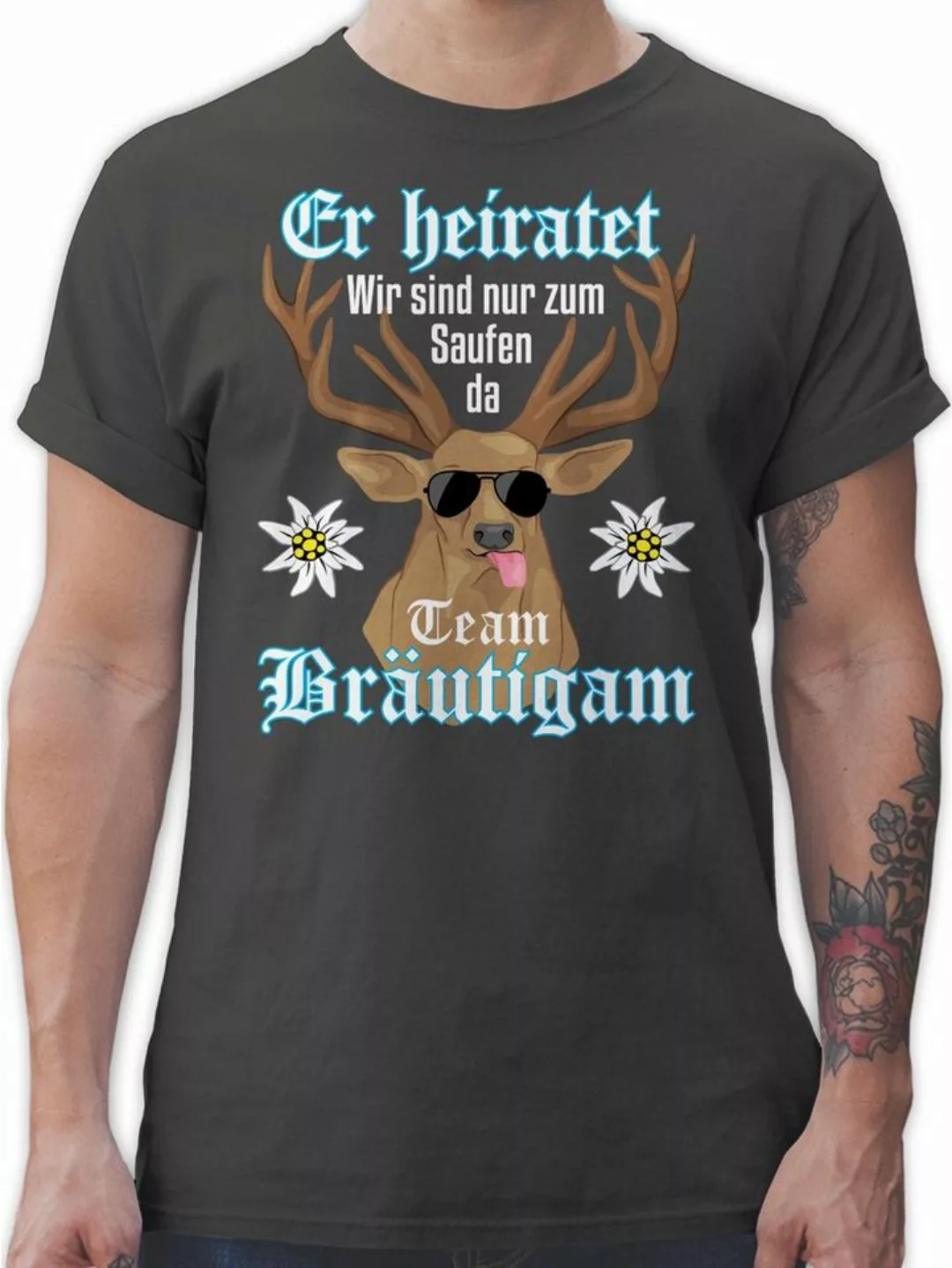 Shirtracer T-Shirt Team Bräutigam - Er Heiratet JGA Männer günstig online kaufen