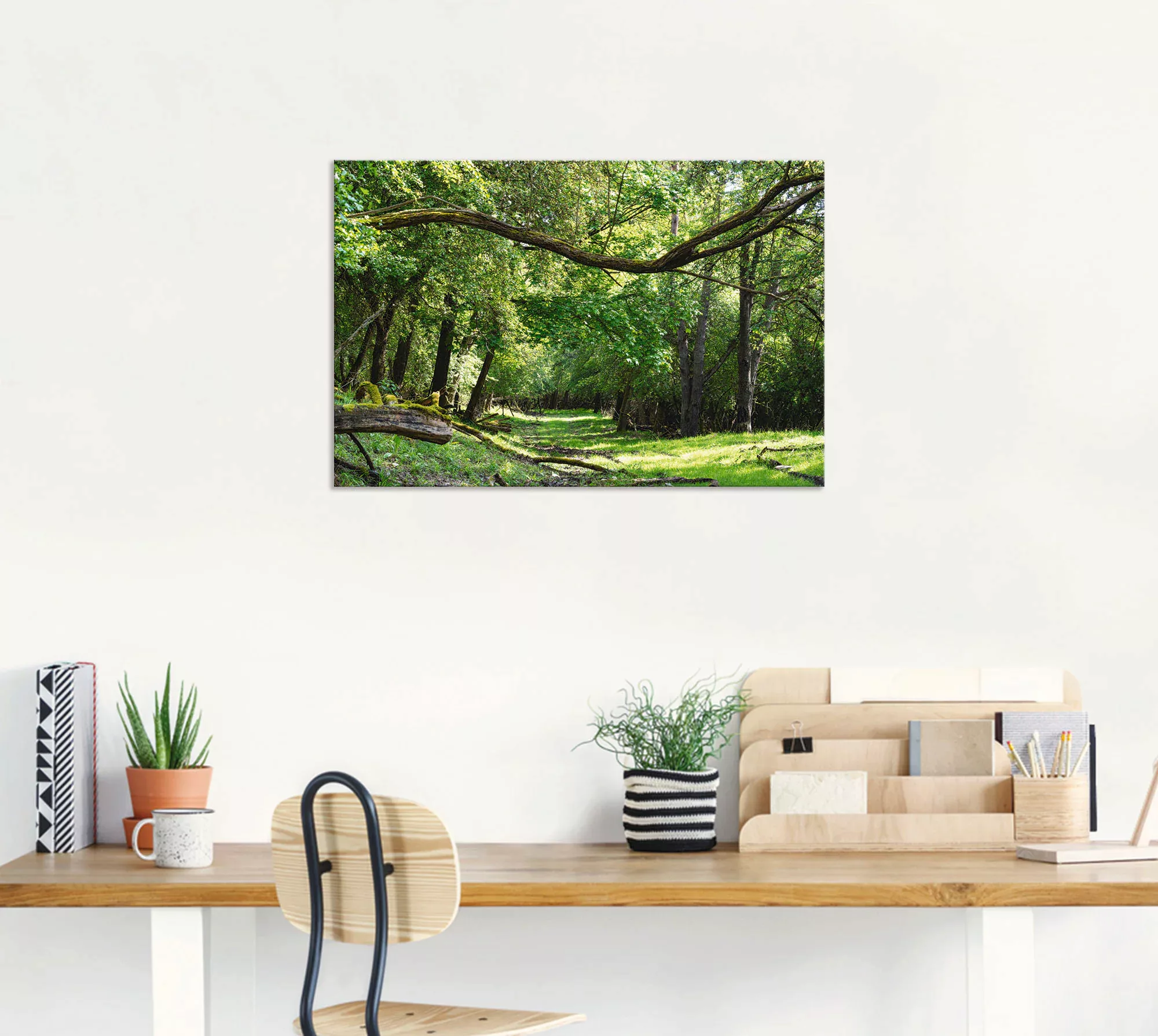 Artland Wandbild "Auf grünem Weg durch den grünen Wald", Wald, (1 St.), als günstig online kaufen