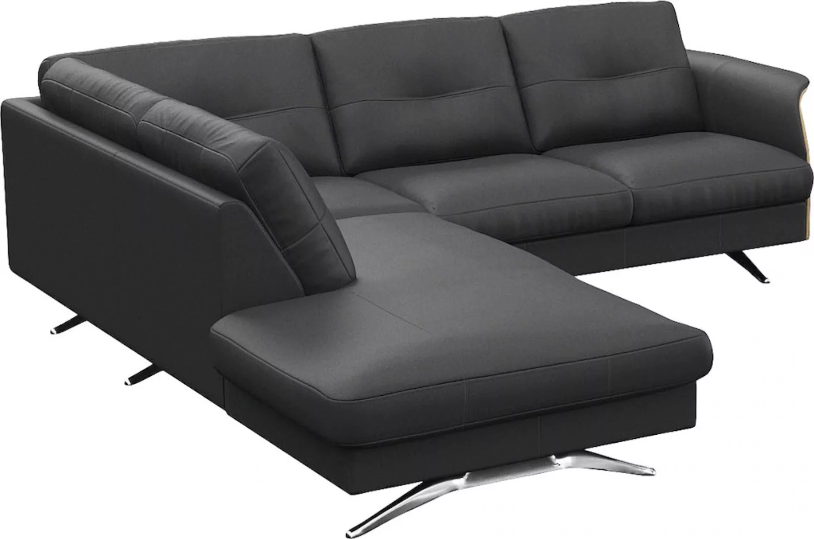 FLEXLUX Ecksofa "Glow, super bequem durch hochwertigem Sitzaufbau mit Feder günstig online kaufen