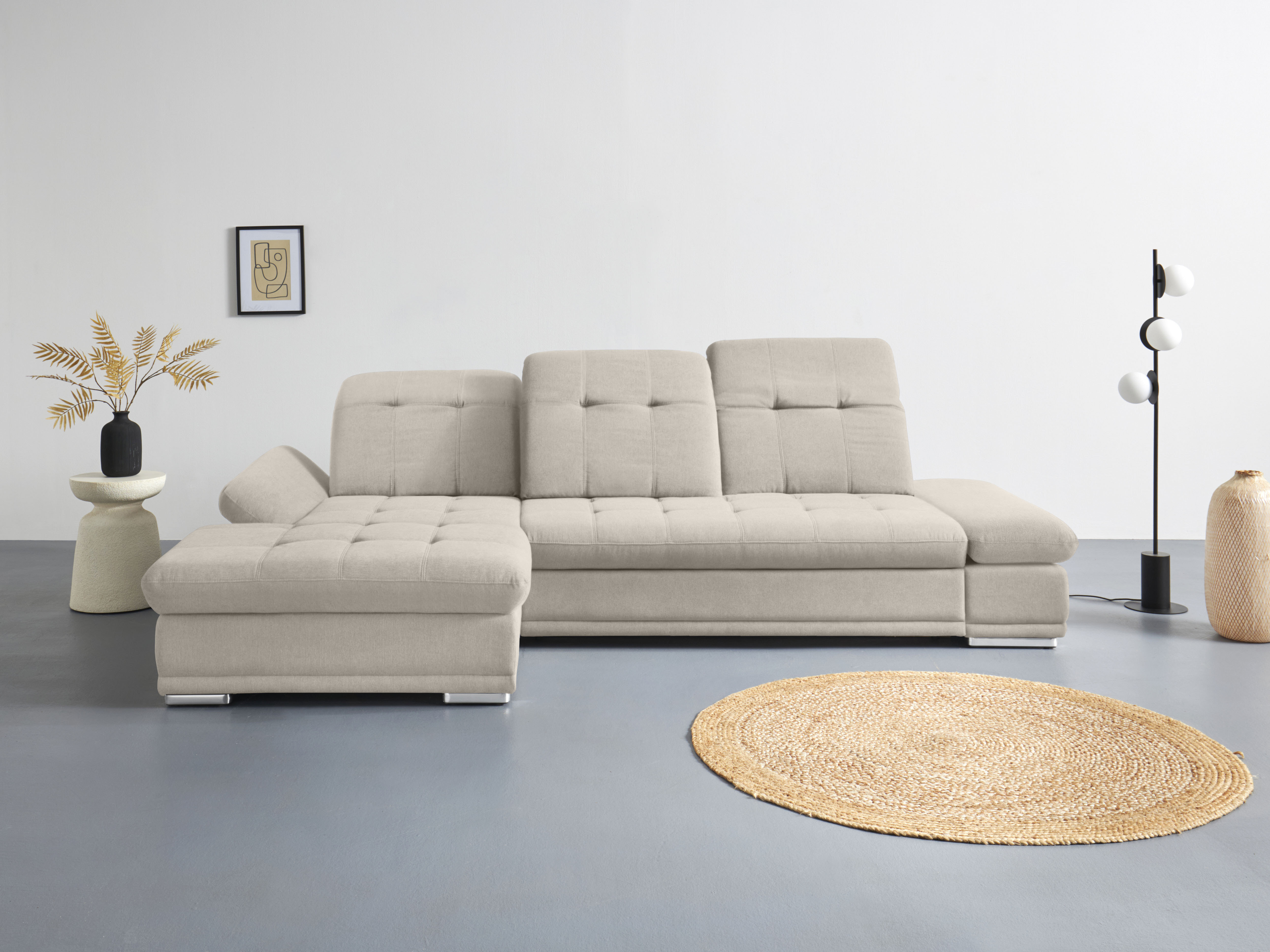 COTTA Ecksofa »Holiday L-Form mit Sitztiefen-, Armteil- und Kopfteilverstel günstig online kaufen