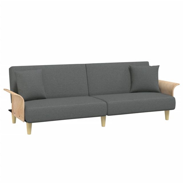 vidaXL Sofa Schlafsofa mit Armlehnen Dunkelgrau Stoff Schlafcouch Couch Sof günstig online kaufen