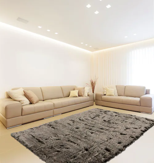 calo-deluxe Hochflor-Teppich »Emica-1000«, rechteckig, 52 mm Höhe, Kunstfel günstig online kaufen