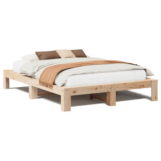 vidaXL Bett, Massivholzbett ohne Matratze 150x200 cm Kiefernholz günstig online kaufen