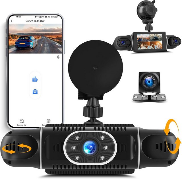 Hikity 4-Kanal Full HD Auto-Kamera, Nachtsicht + Parkassist, 24h Schutz, Da günstig online kaufen