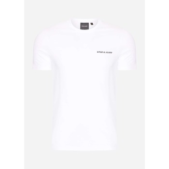 Lyle & Scott  T-Shirts & Poloshirts Embroidered t-shirt - white jet black günstig online kaufen