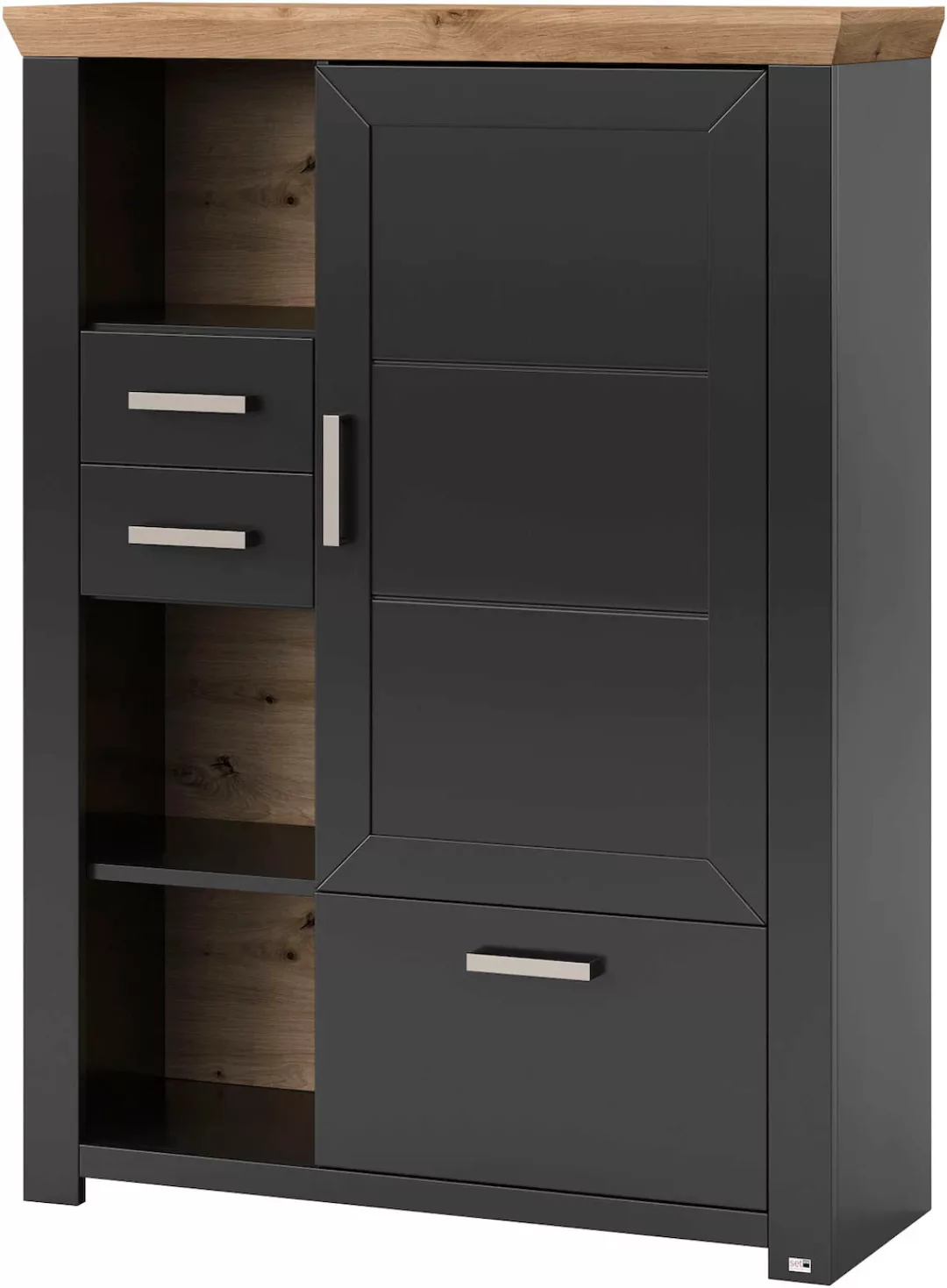 set one by Musterring Highboard "York", Typ 25 und 26, in 3 Farbvarianten, günstig online kaufen