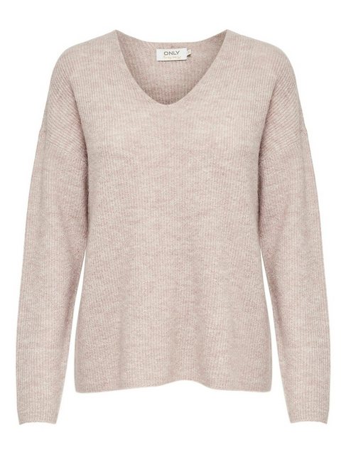 ONLY Strickpullover Warmer Strickpullover Stretch V-Ausschnitt Sweater ONLC günstig online kaufen