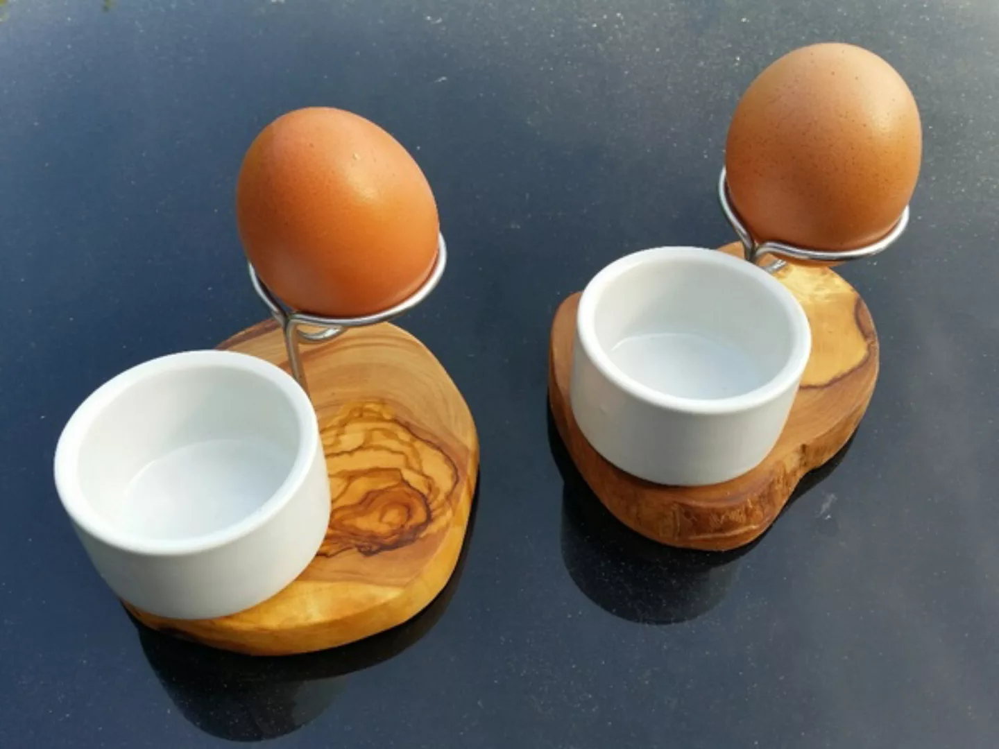 2er Set Eierbecher La Specia Porzellanschale Und Eierhalter Edelstahl günstig online kaufen