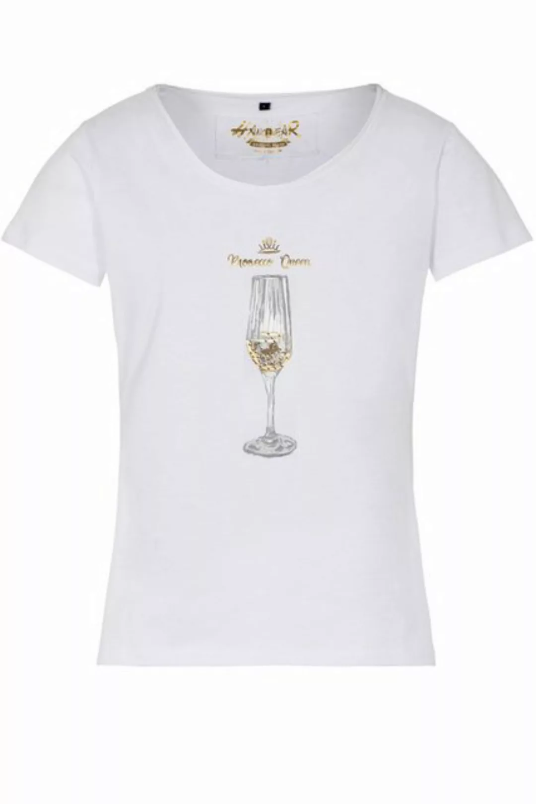 Hangowear Trachtenshirt Trachtenshirt Damen - PROSECCO QUEEN - weiß günstig online kaufen