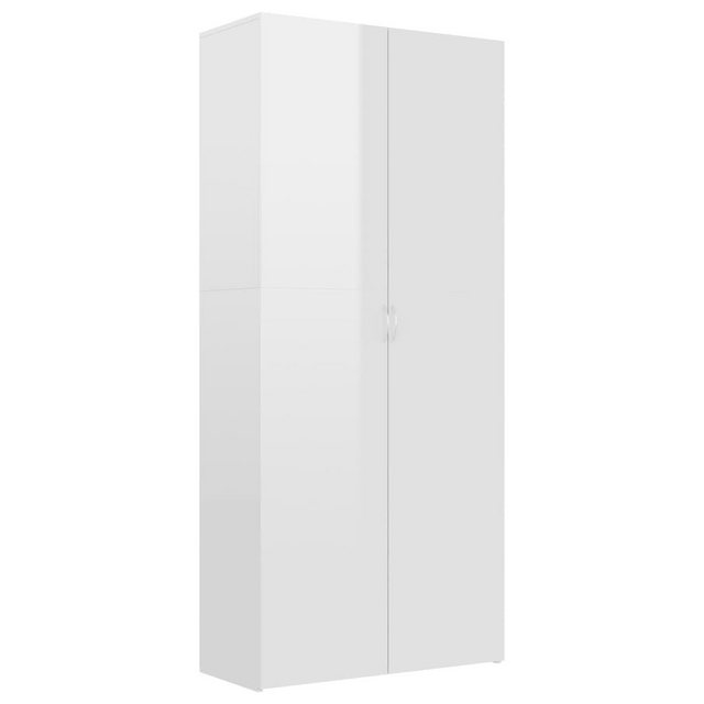 furnicato Schuhschrank Hochglanz-Weiß 80x35,5x180 cm Holzwerkstoff günstig online kaufen