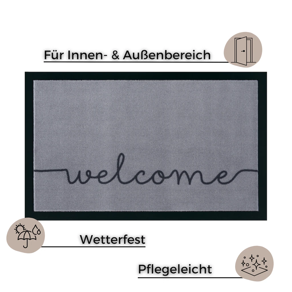 HANSE Home Fußmatte »Cozy Welcome«, rechteckig, 5 mm Höhe, Waschbar, Schmut günstig online kaufen