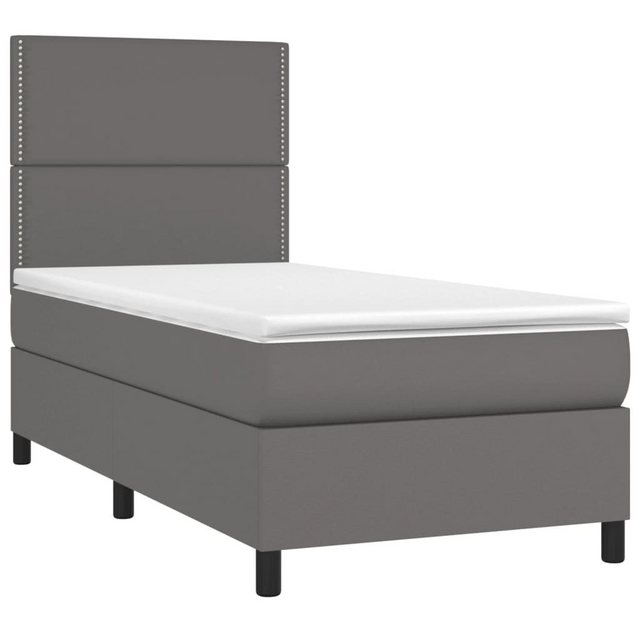 vidaXL Bett Boxspringbett mit Matratze Cappuccino-Braun 80x200cm Kunstleder günstig online kaufen