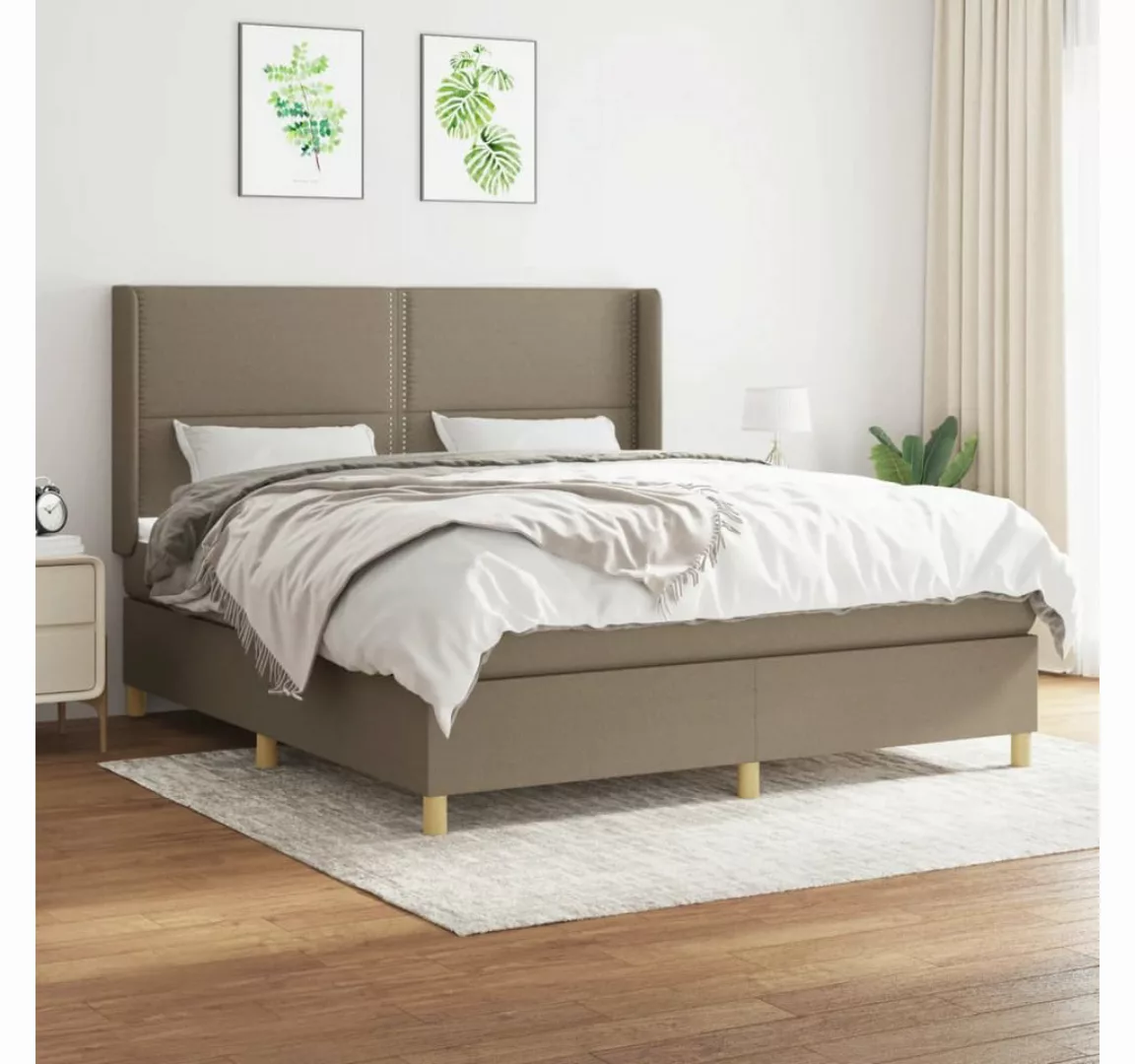 vidaXL Boxspringbett Bett Boxspringbett mit Matratze & Topper Stoff verschi günstig online kaufen